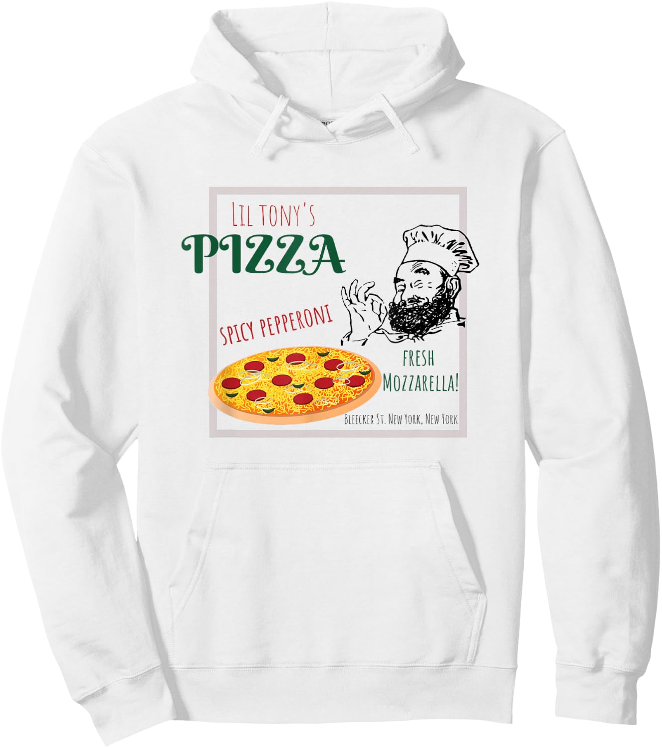 Retro Pizza Parlor Funny Hoodie - Hoodie | White