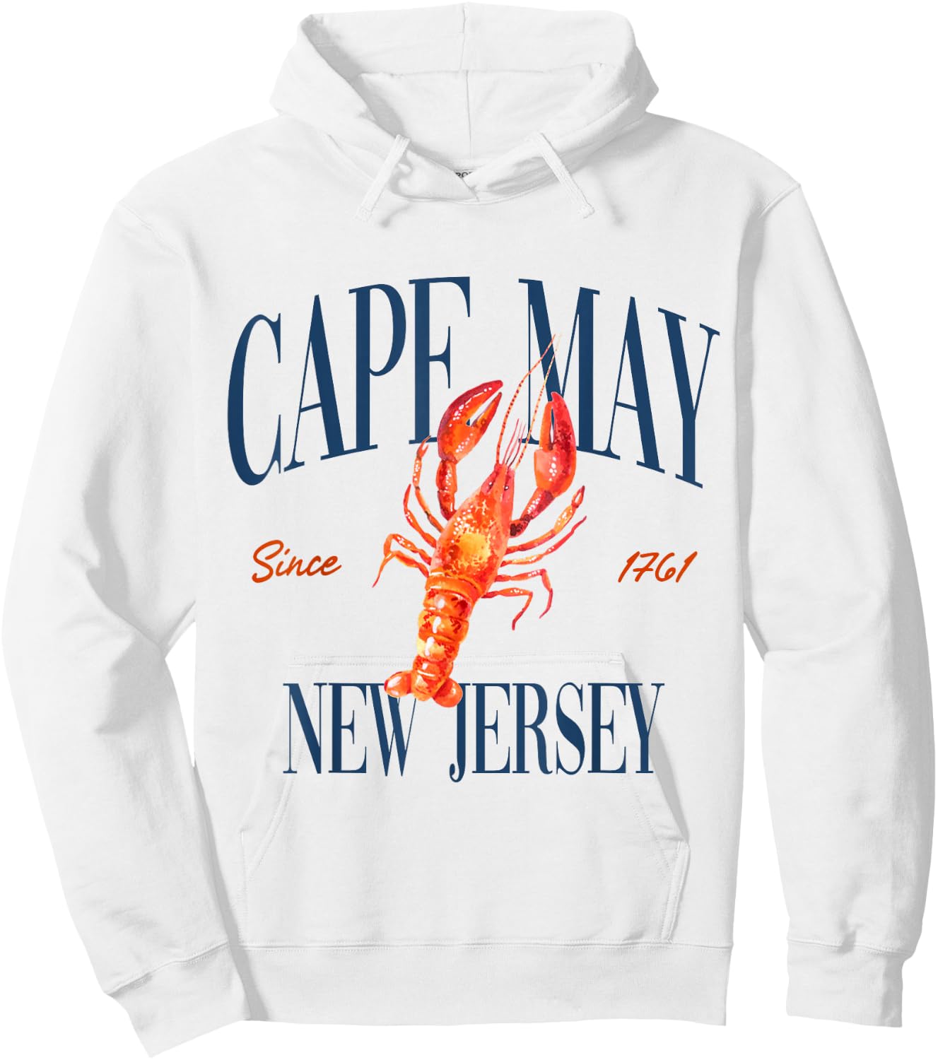 Cape May New Jersey Est. 1761 - Old Money, Aesthetic Hoodie - Hoodie | White