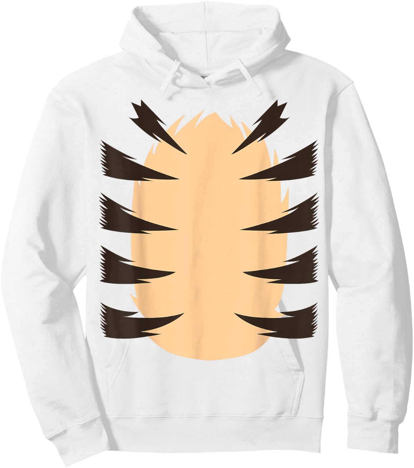 Orange Tiger Easy Halloween Costume Adult Kid Men Women Boy Hoodie - Hoodie | White