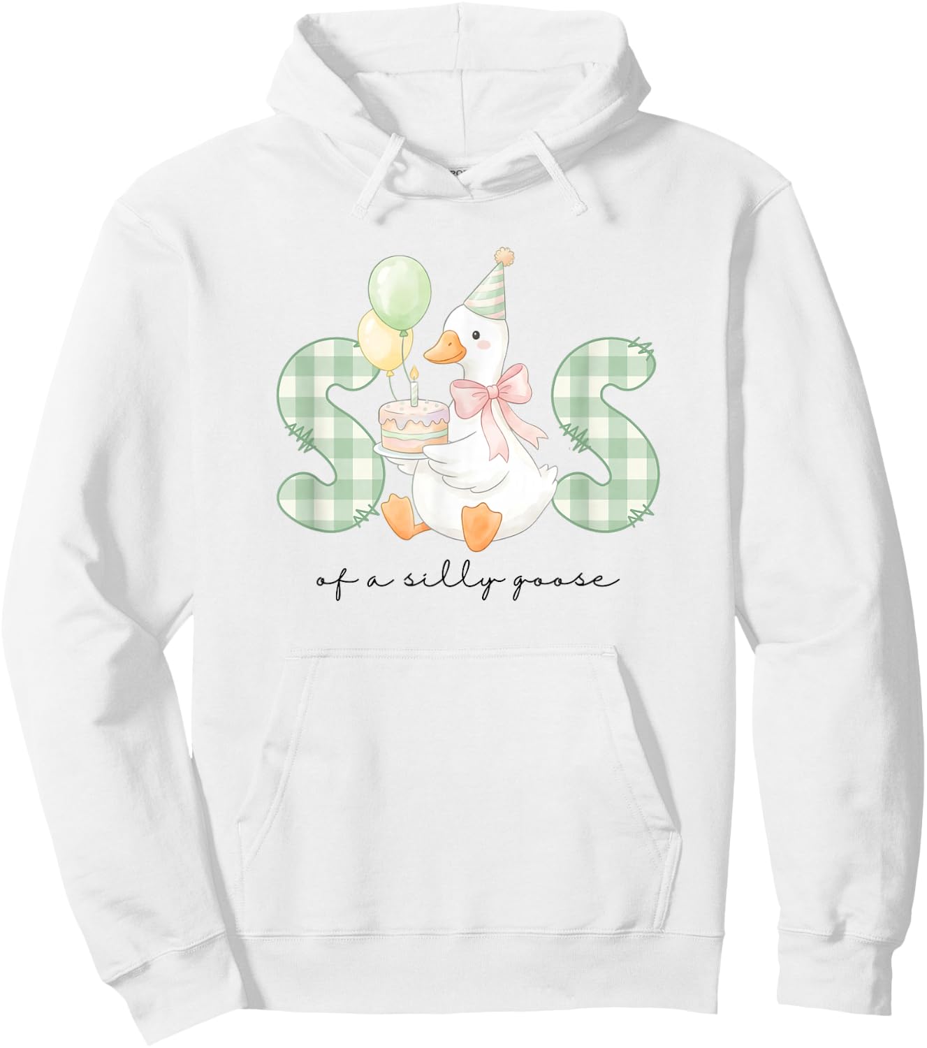 Sister of the Silly Goose Birthday Matching Family Outfit Hoodie - Hoodie | White