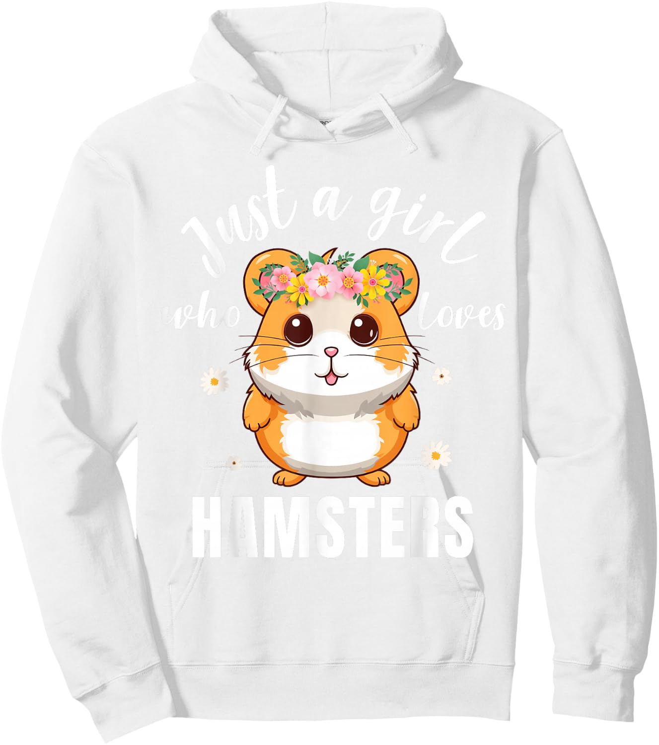 Hamster Shirt Kids Girls Just a Girl Who Loves Hamsters Hoodie - Hoodie | White