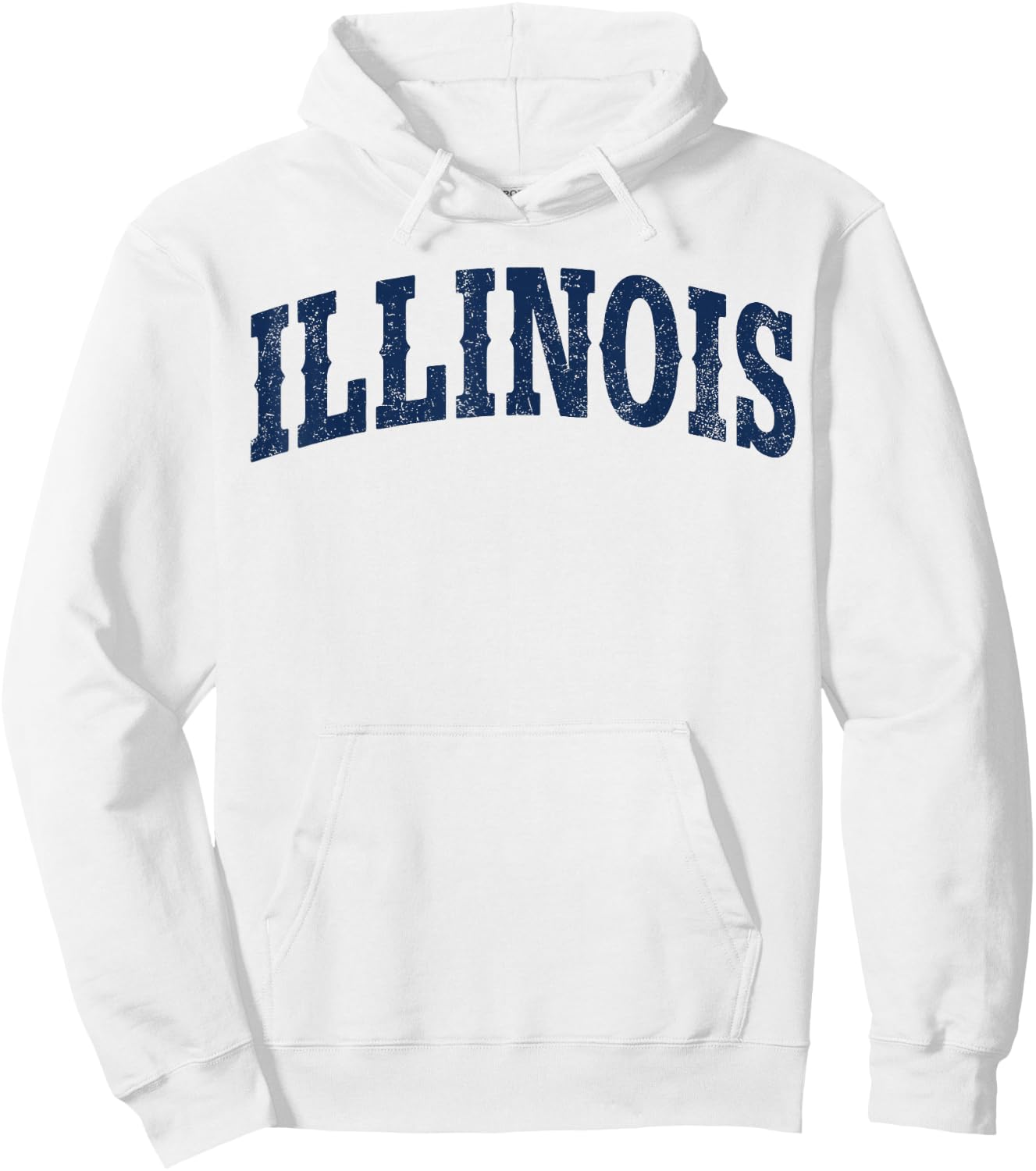 Retro Illinois Vintage Illinois Orange Blue Throwback IL Hoodie - Hoodie | White