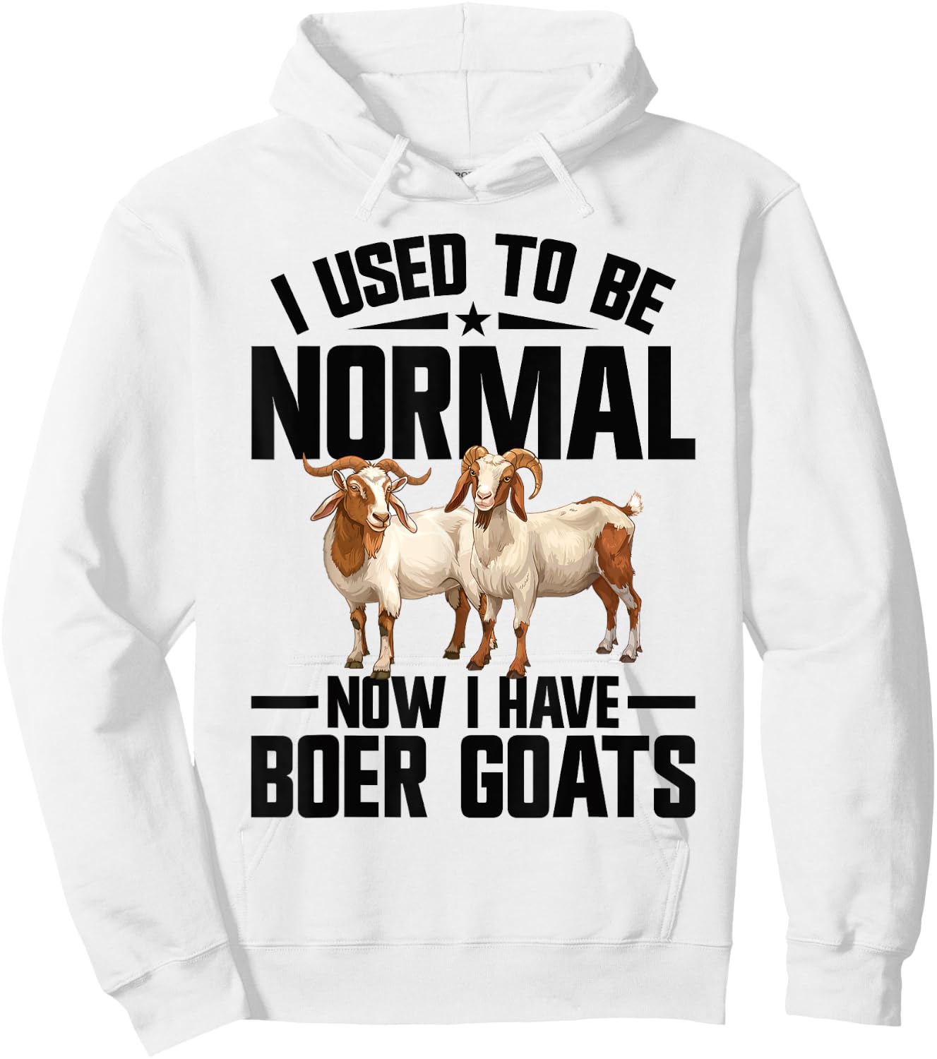 Boer Goat Stuffed Animal Goat Owner Costume Plush Boer Goat Hoodie - Hoodie | White