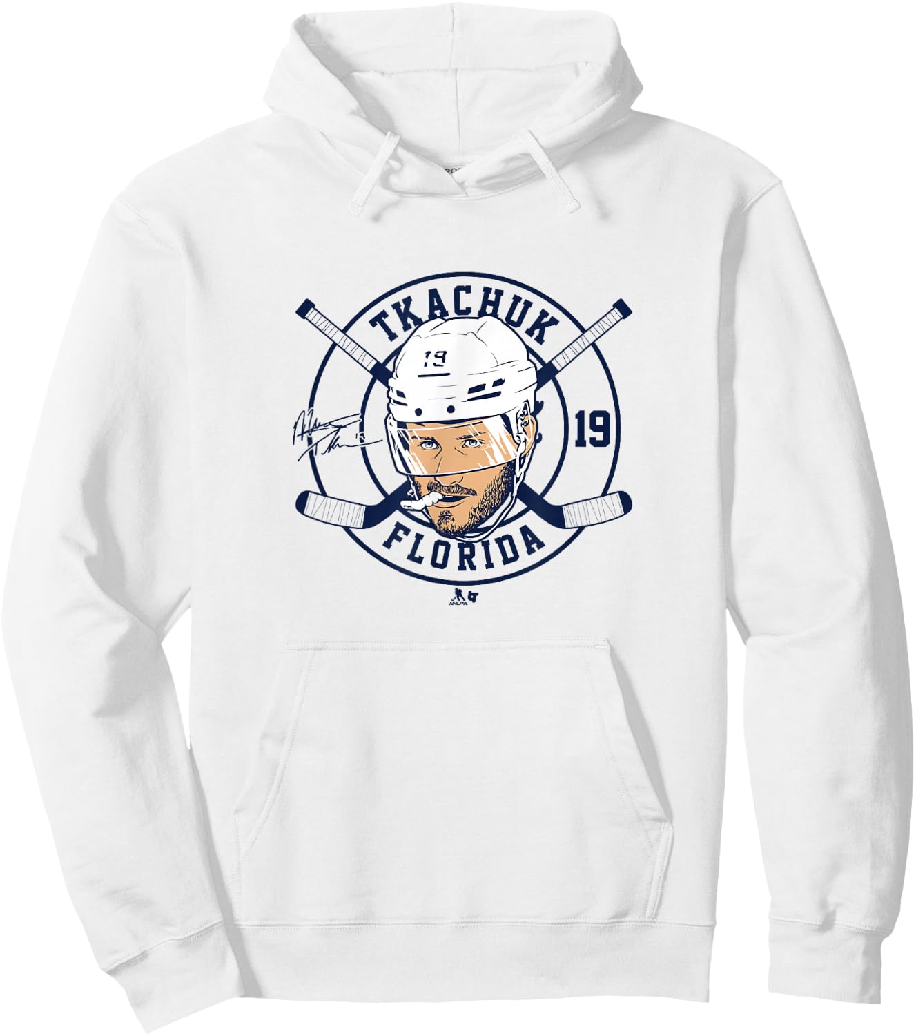 Matthew Tkachuk: Floating Head 2.0 - Florida Hockey Hoodie - Hoodie | White