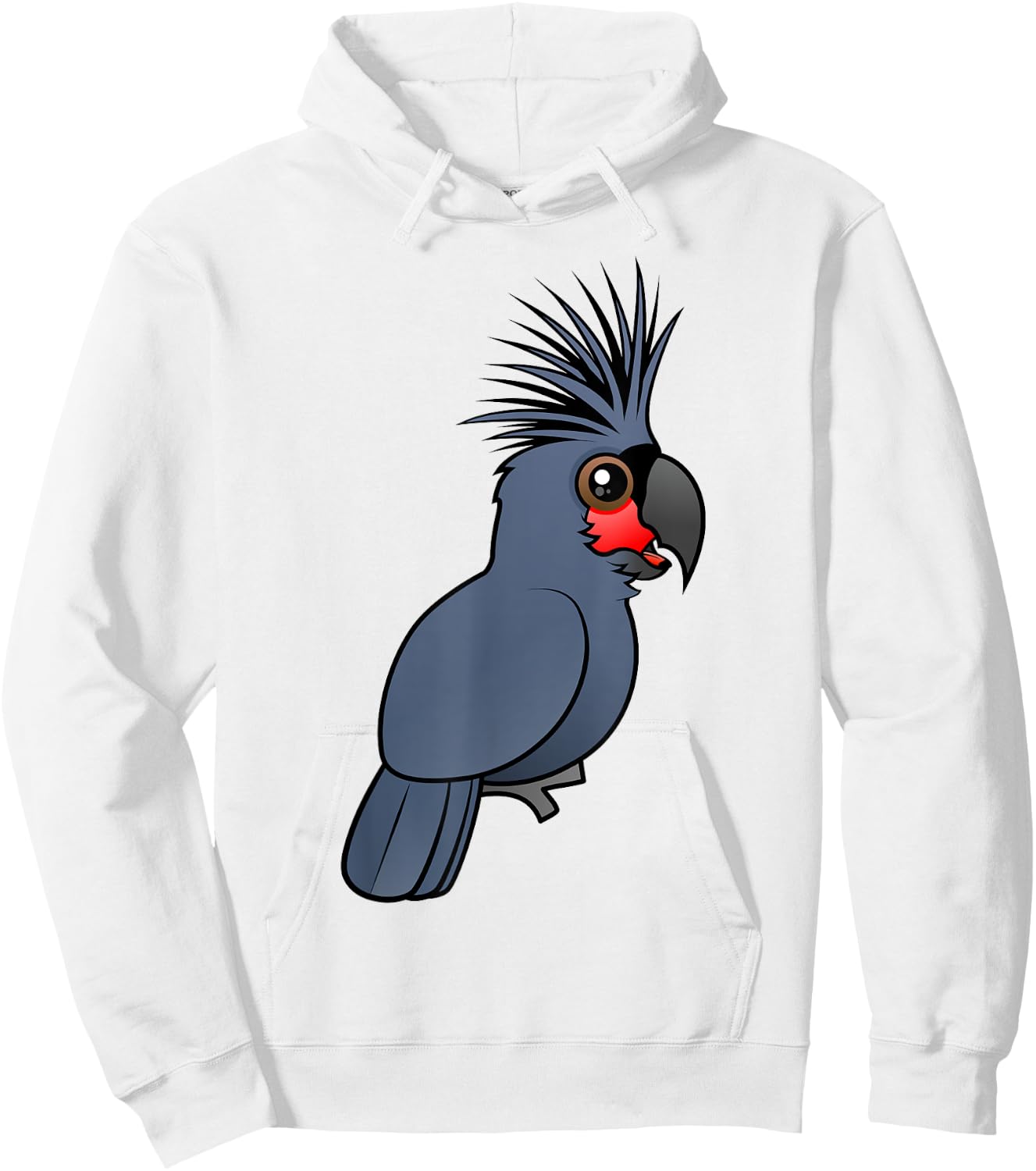 Cute Cartoon Palm Cockatoo Birdorable Bird Species Hoodie - Hoodie | White