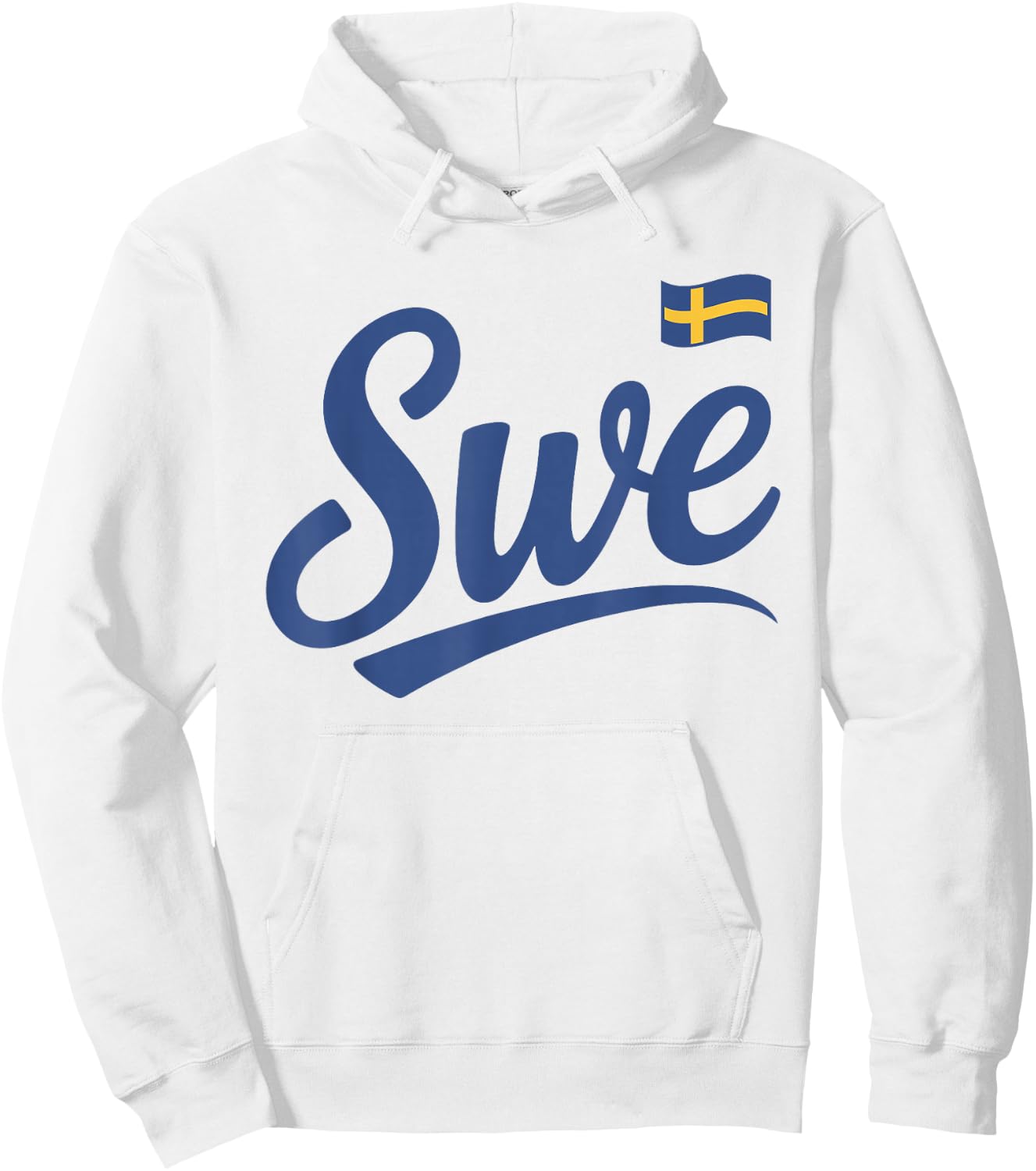 Sweden Vintage Script Fan Hoodie - Hoodie | White