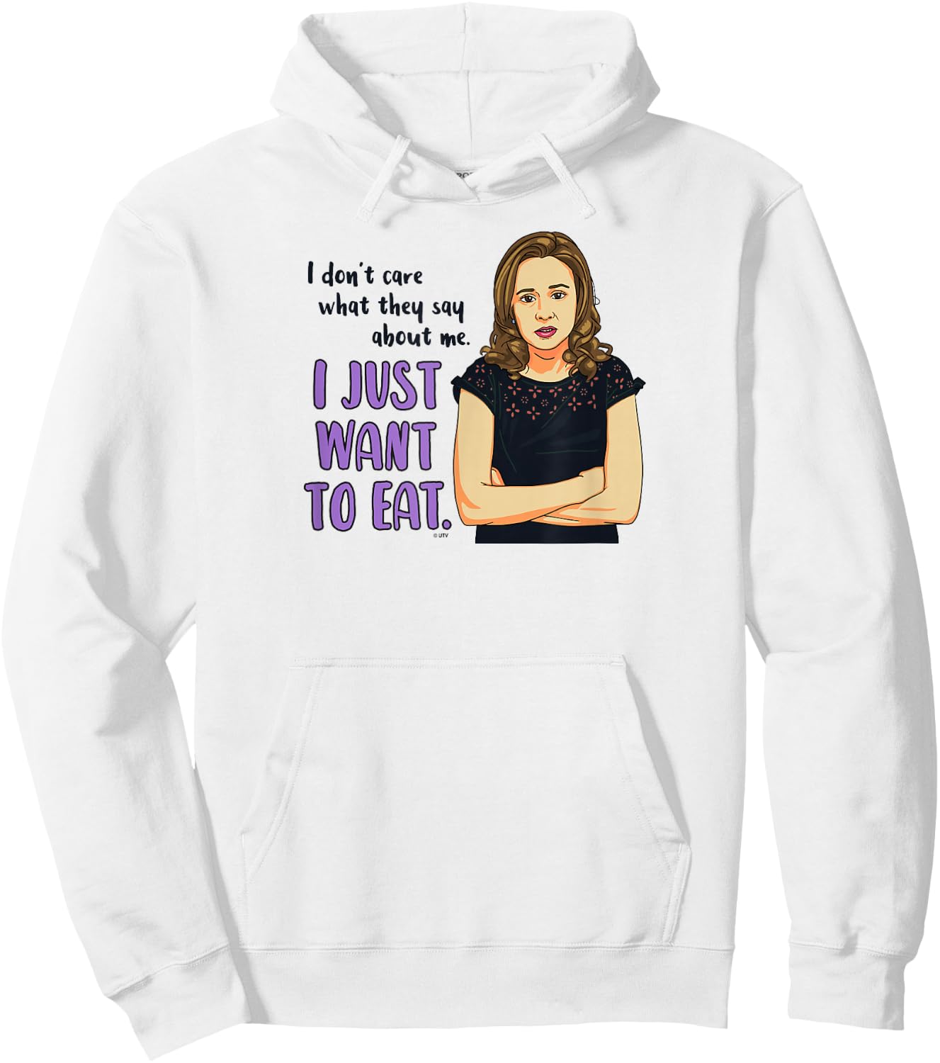 The Office Pam I Just Want To Eat Hoodie - Hoodie | White