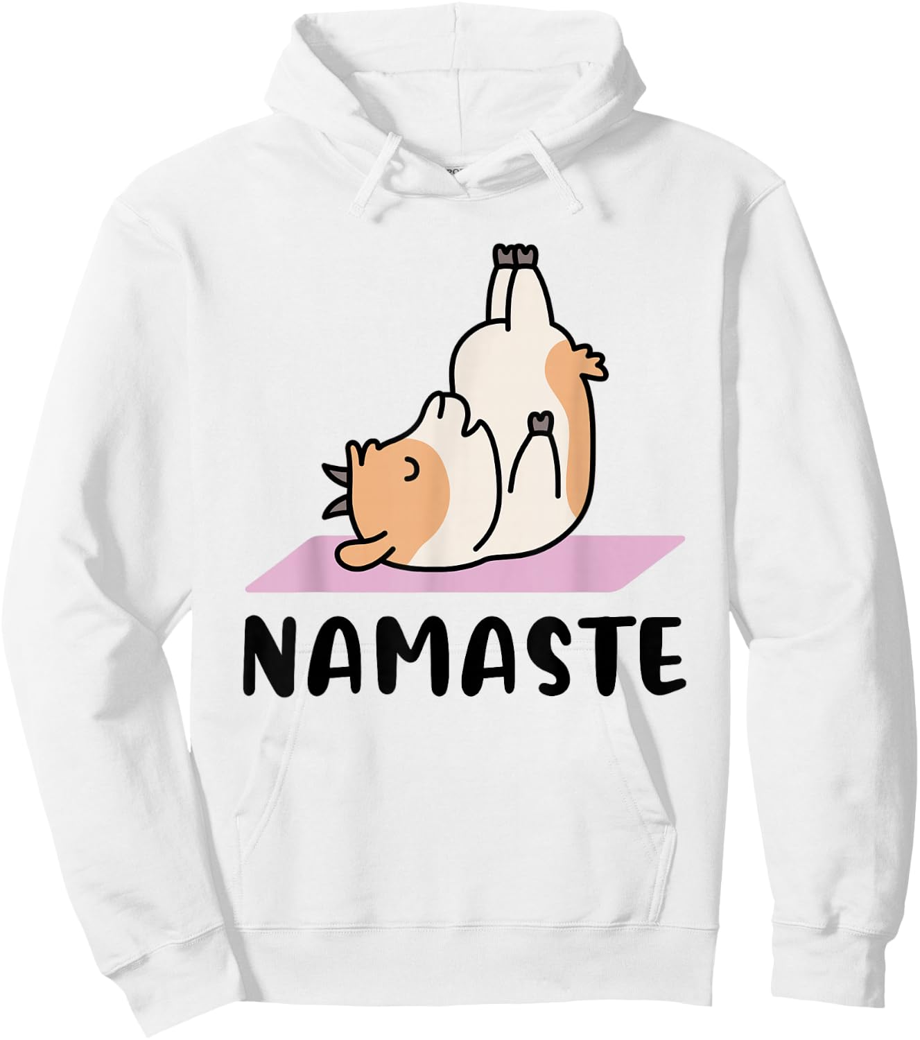 Namaste - Cute Goat Yoga Hoodie - Hoodie | White