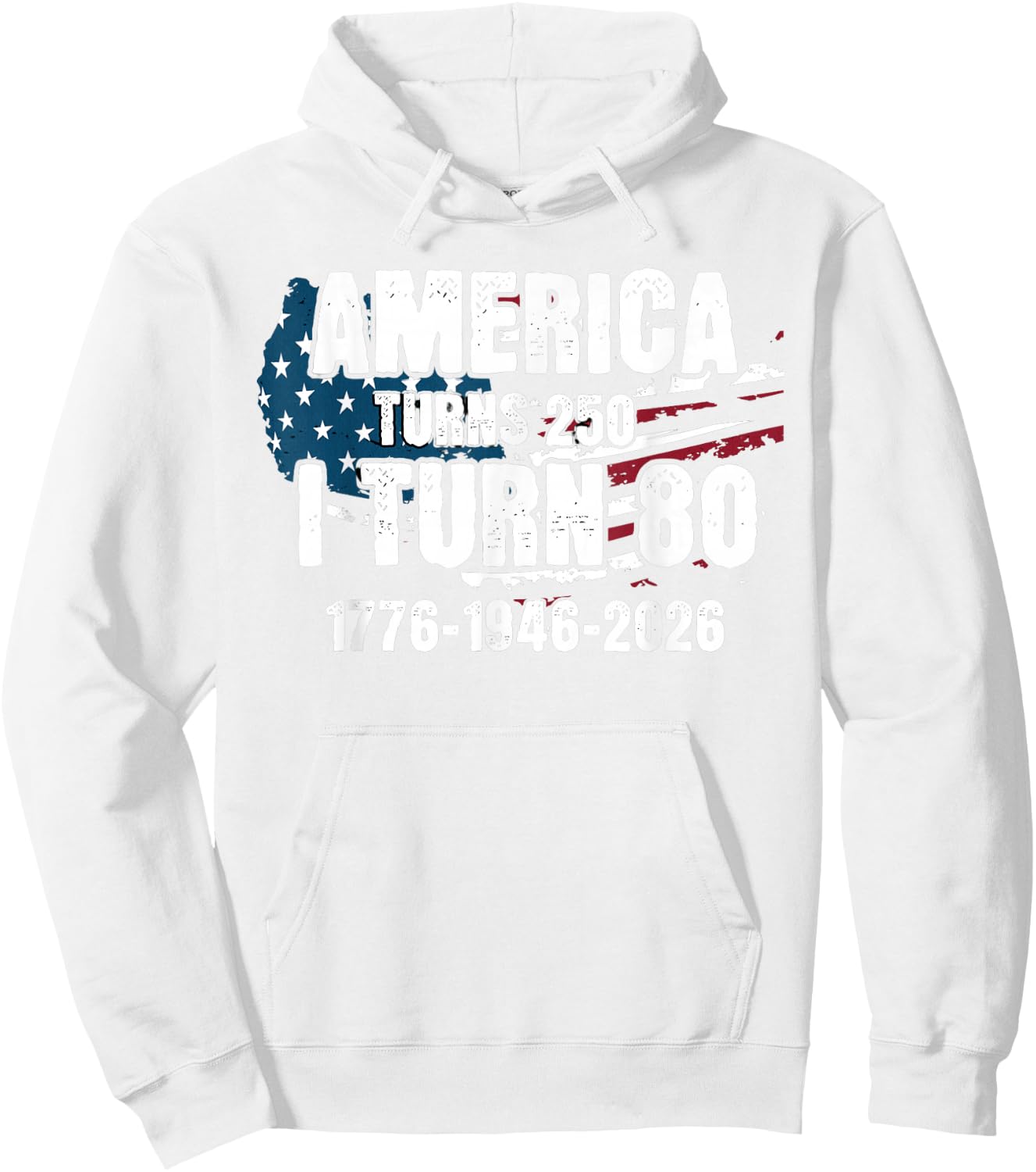 250th Anniversary 80th Birthday Hoodie - Hoodie | White