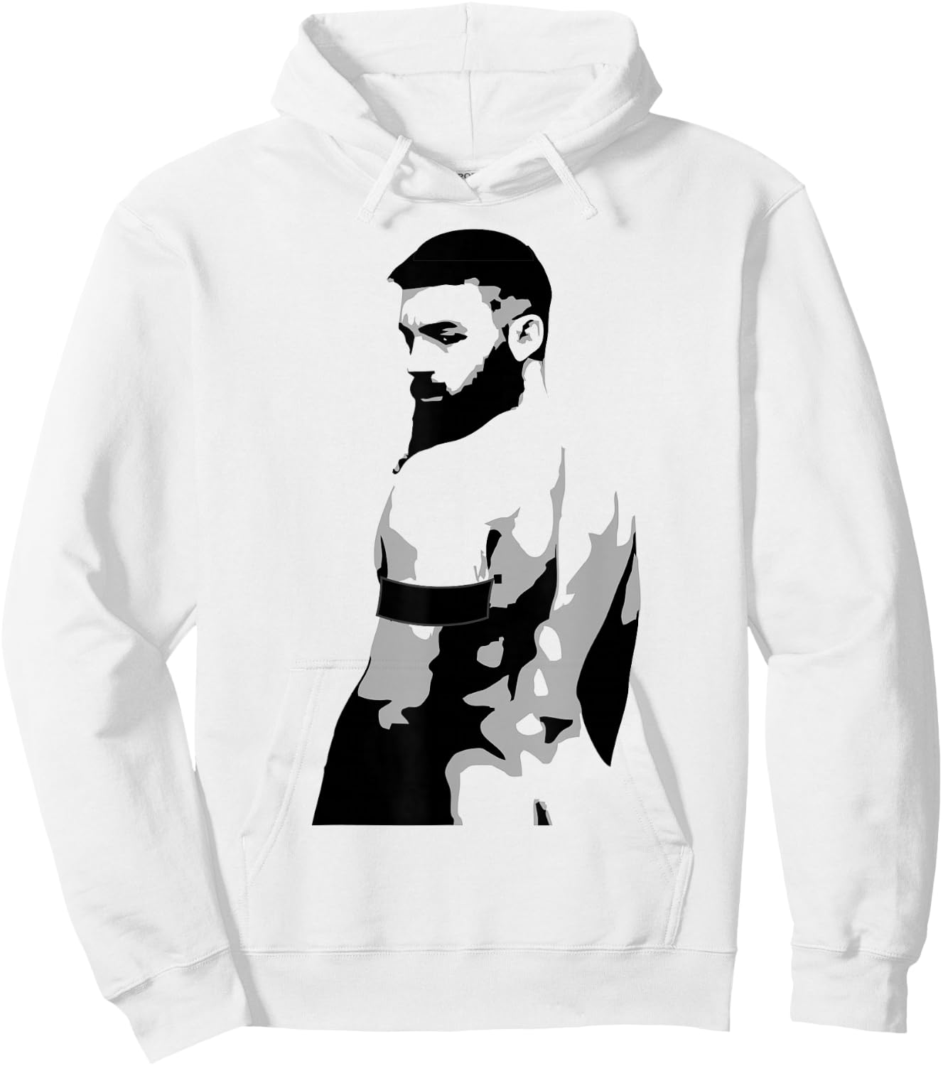 Scruffy Bear Butt- Gay Art Erotica Shirt Hoodie - Hoodie | White
