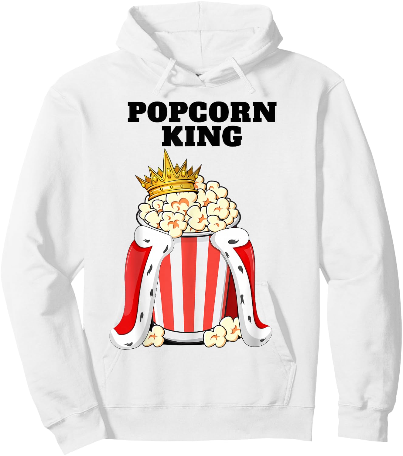 Popcorn King | Popcorn Lover Shirt | Cute Popcorn Hoodie - Hoodie | White