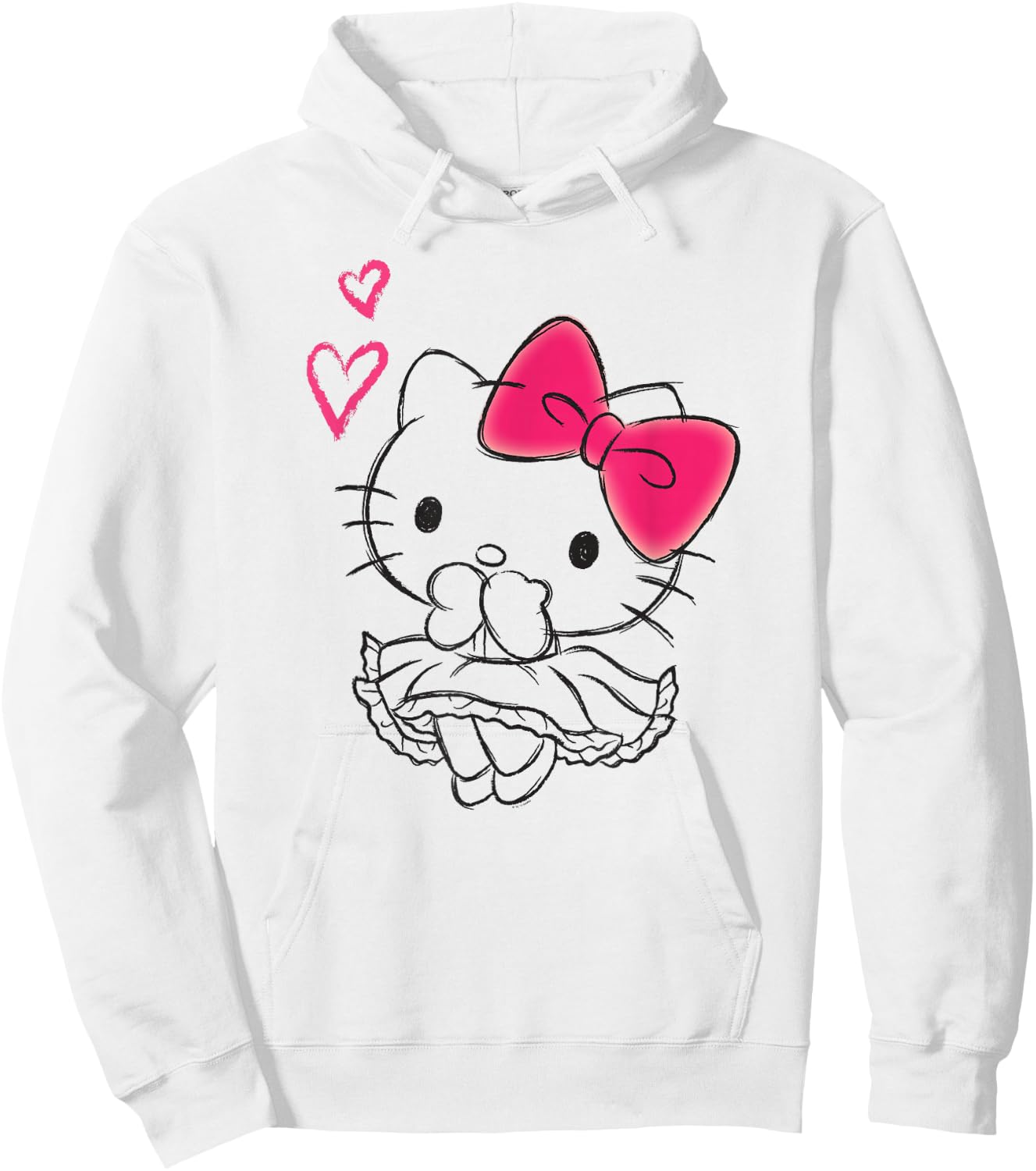 Hello Kitty Girly Hearts Shirt Hoodie - Hoodie | White
