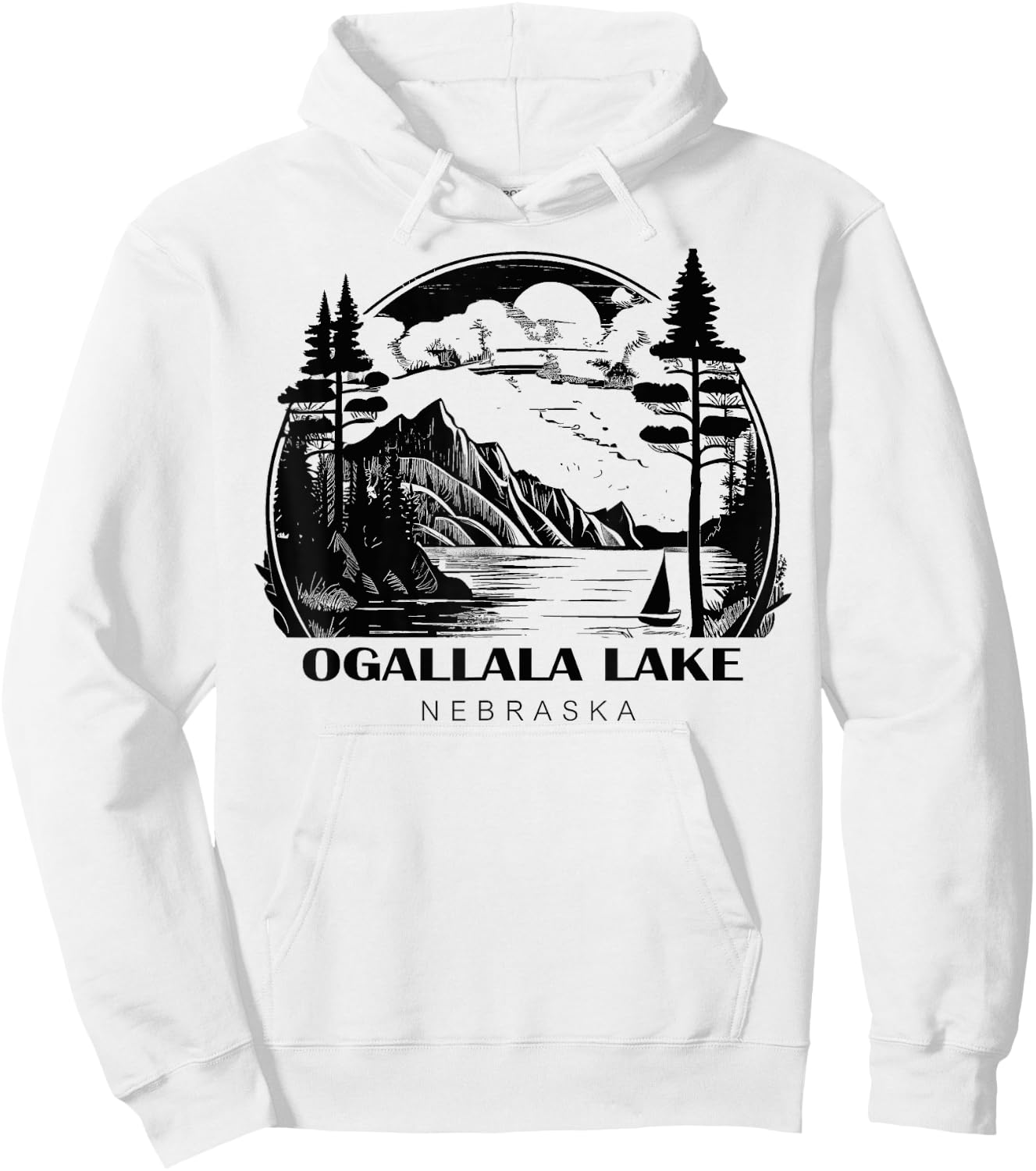 Ogallala Lake Nebraska Hoodie - Hoodie | White