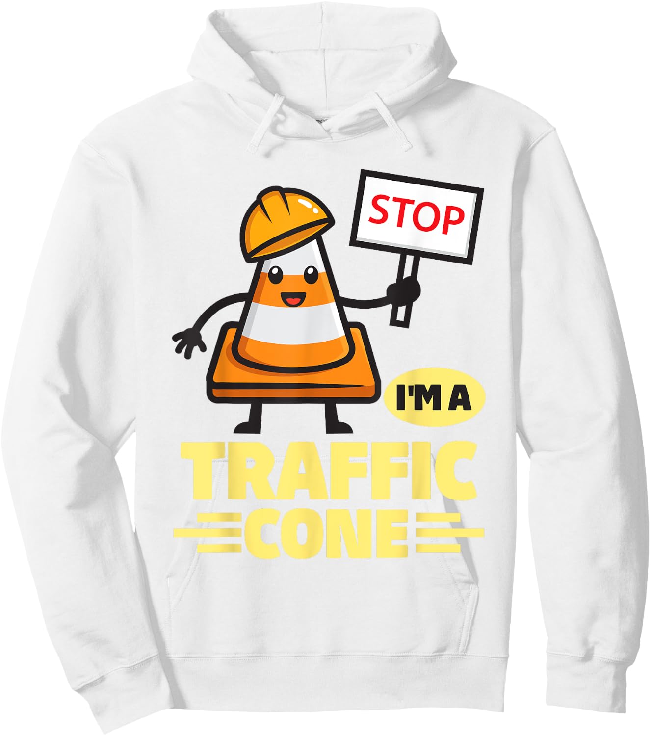 I'm A Traffic Cone Halloween Costume Hoodie - Hoodie | White