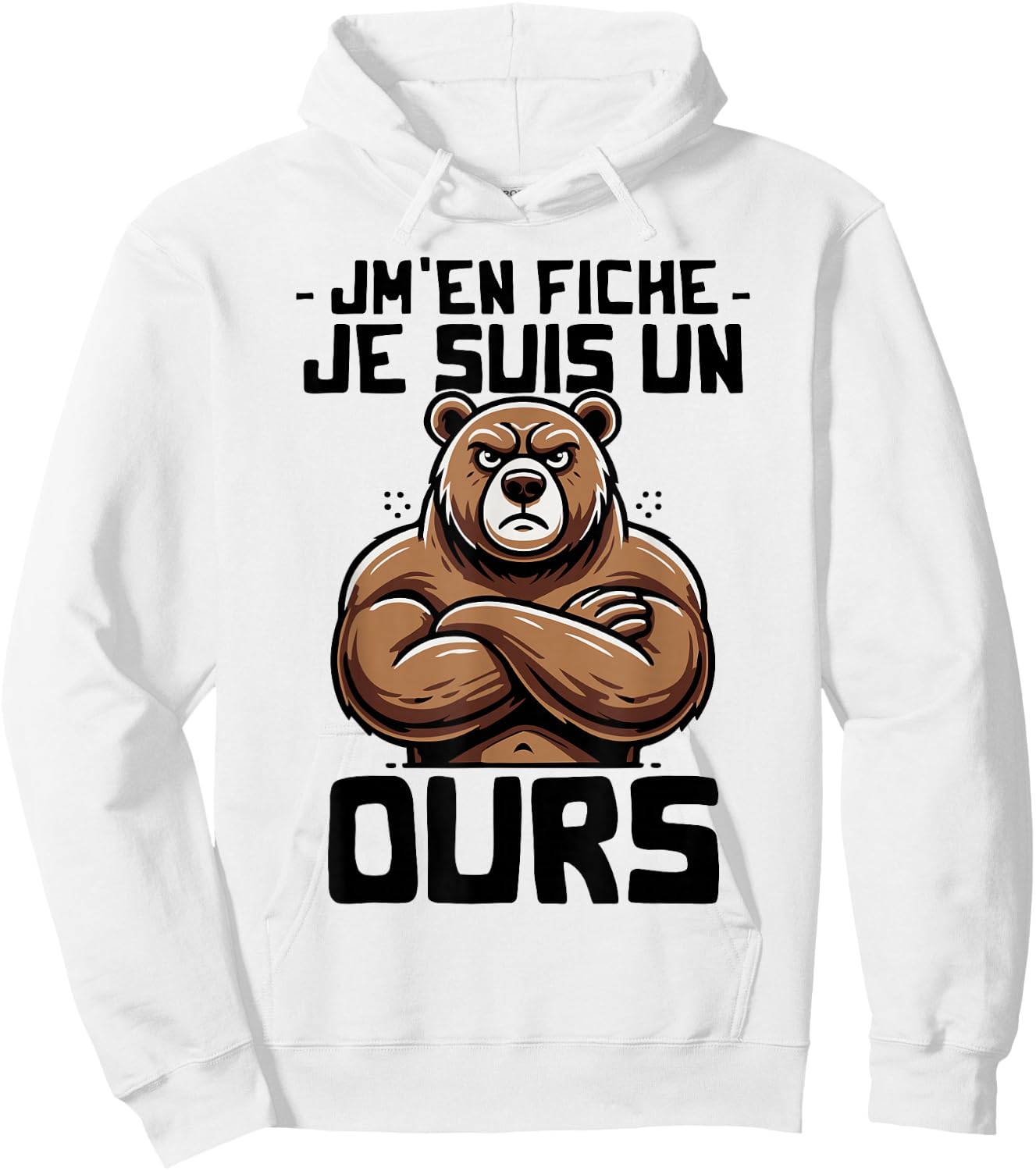Bear Woman Girl Boy Funny Funny Je suis un Ours , white, S Hoodie - Hoodie | White