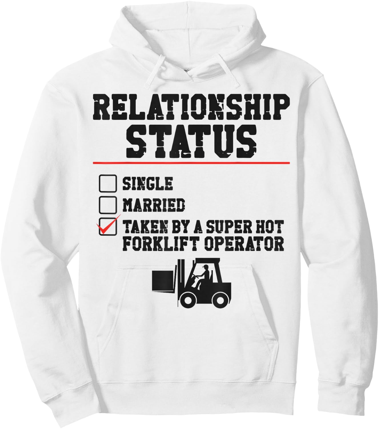 Certified Forklift Truck Operator Girlfriend Vintage Hoodie - Hoodie | White