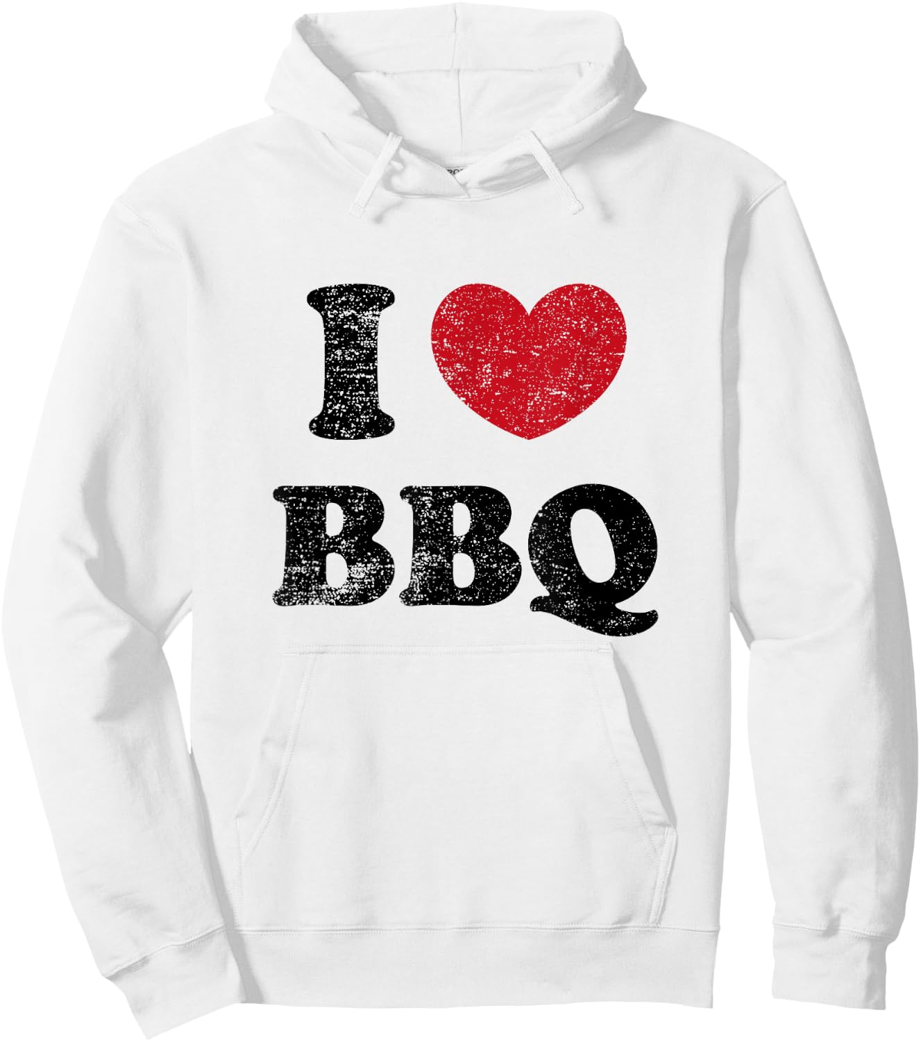 Vintage I Love BBQ Hoodie - Hoodie | White