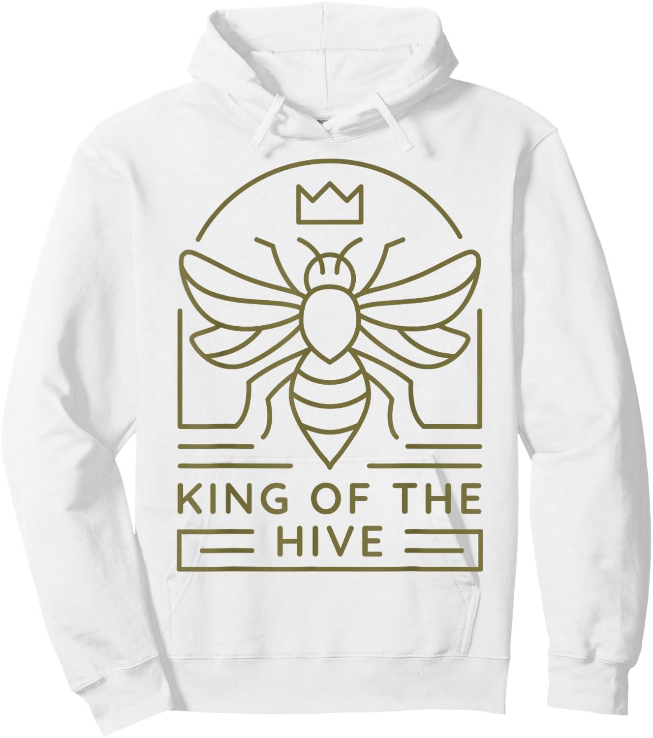 King Of The Hive Shirt Men Bee Lover Husband Beekeeper Hoodie - Hoodie | White