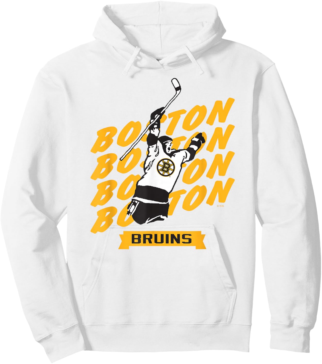 Boston Bruins Graffiti Gray Officially Licensed Hoodie - Hoodie | White