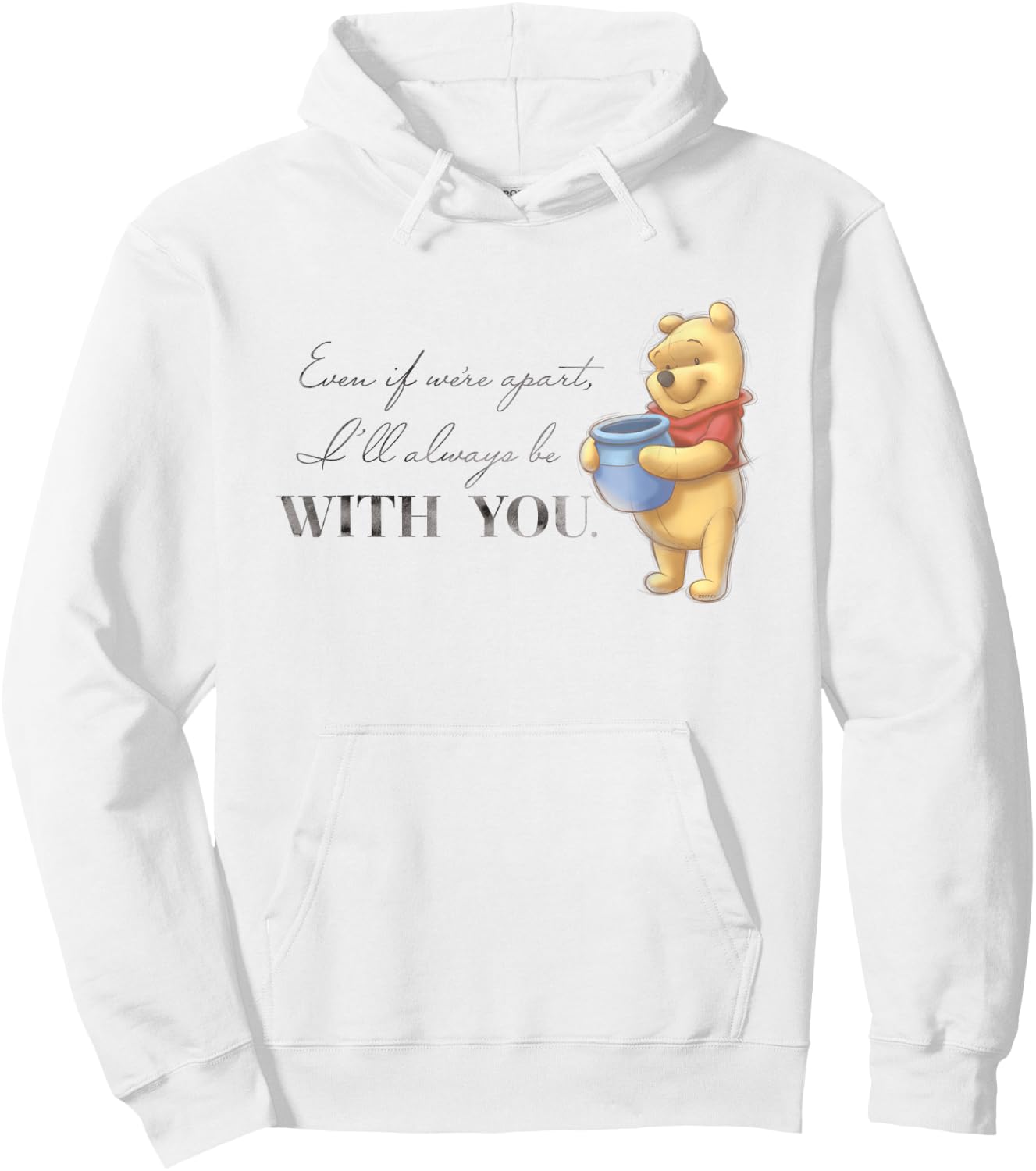 Disney 100 Anniversary Winnie the Pooh D100 Quote With You Hoodie - Hoodie | White