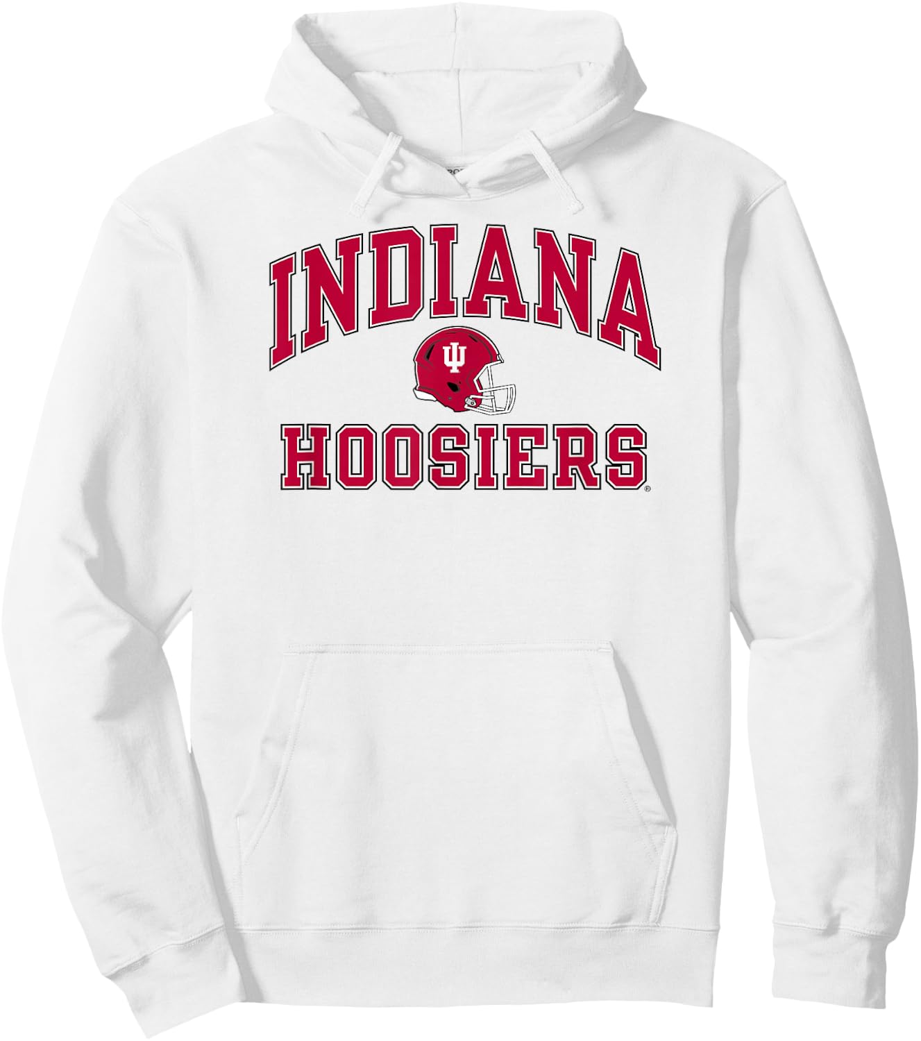 Indiana Hoosiers Football Helmet Gray Officially Licensed Hoodie - Hoodie | White
