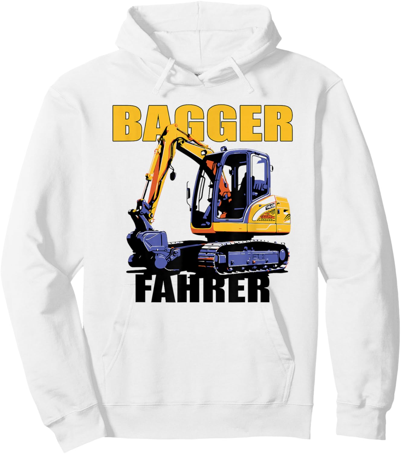Digger Driver Costume Men's Construction Site , gray Hoodie - Hoodie | White