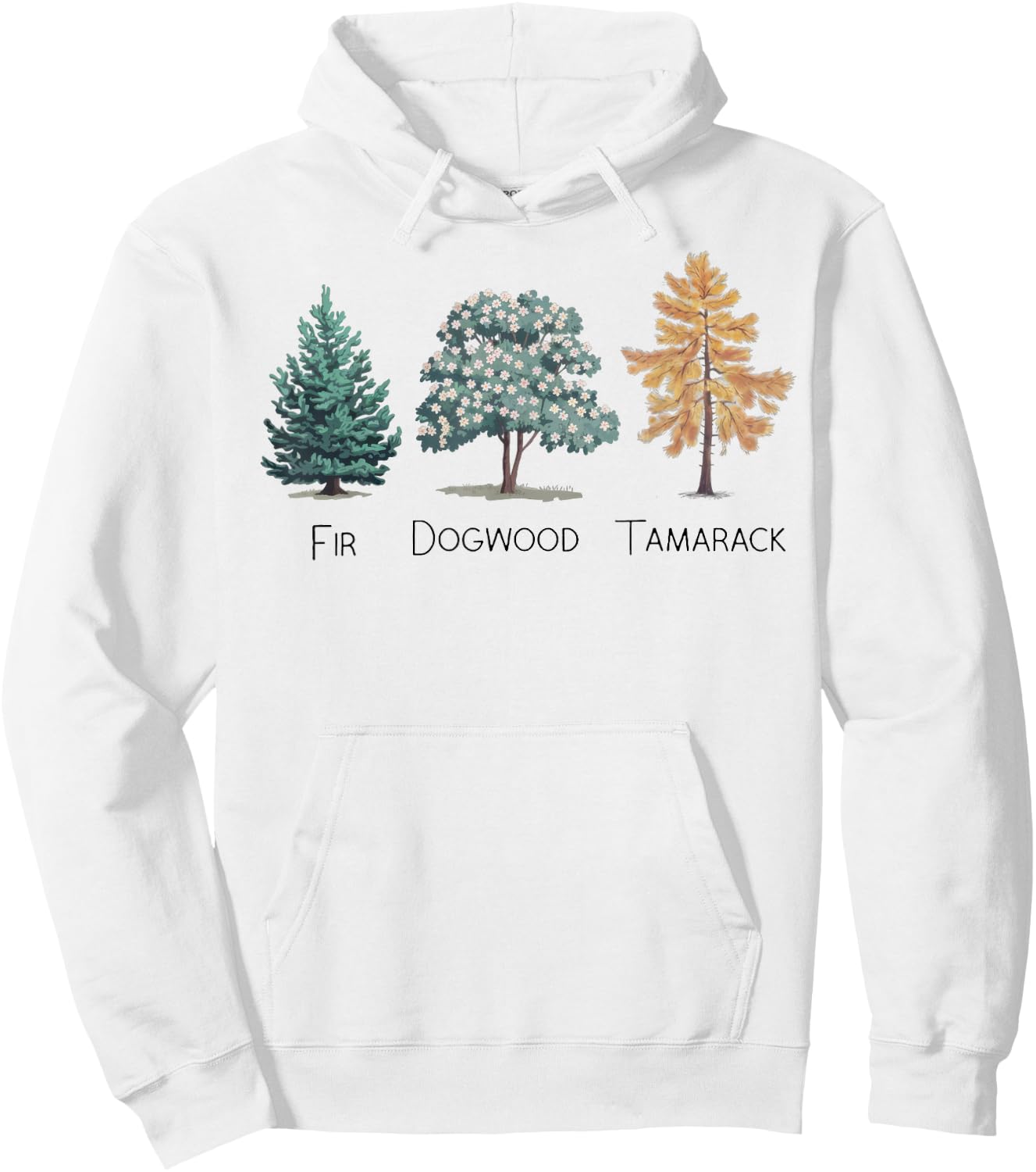 Subtle Tree Anti Trump Shirt Fir Dogwood Tamarack Hoodie - Hoodie | White