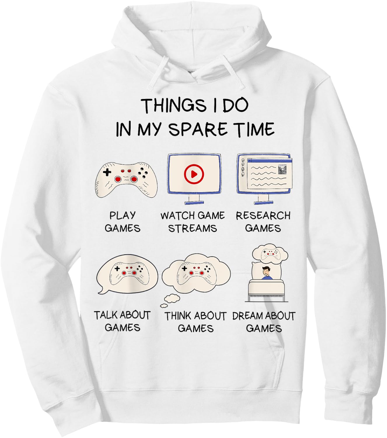 Funny Gaming Shirt For Teen Boys Men In My Spare Time Gamer Hoodie - Hoodie | White