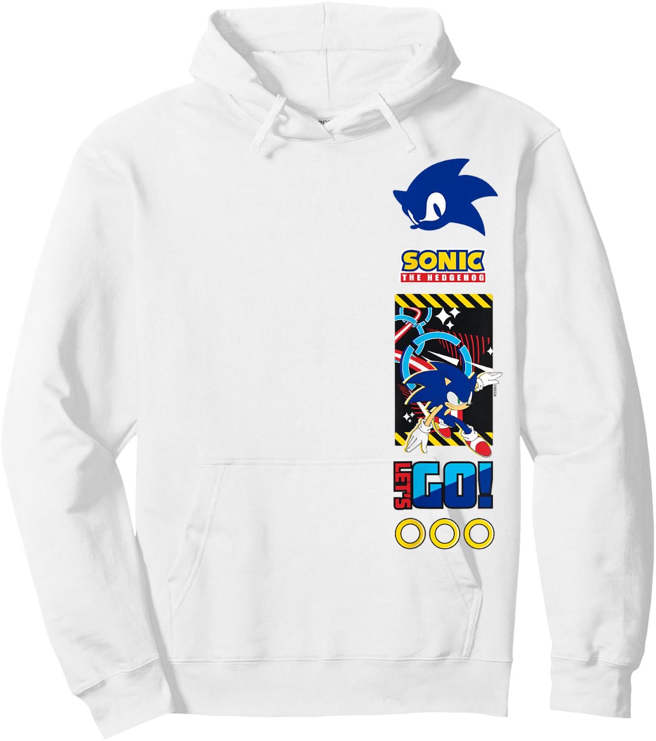 Sonic The Hedgehog Let's Go! Epic Run Heroic Panel Hoodie - Hoodie | White