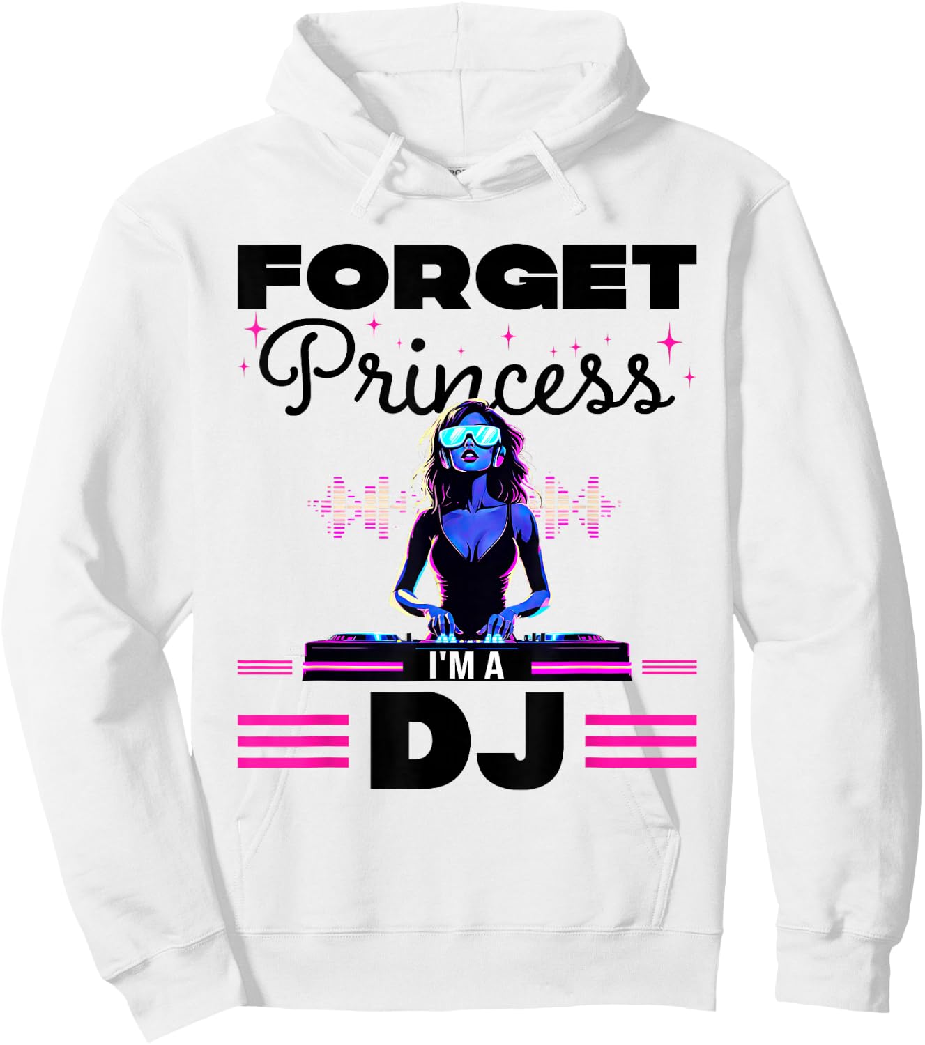 Oublie La Princesse Humour DJ Women's Rave , grey, S Hoodie - Hoodie | White