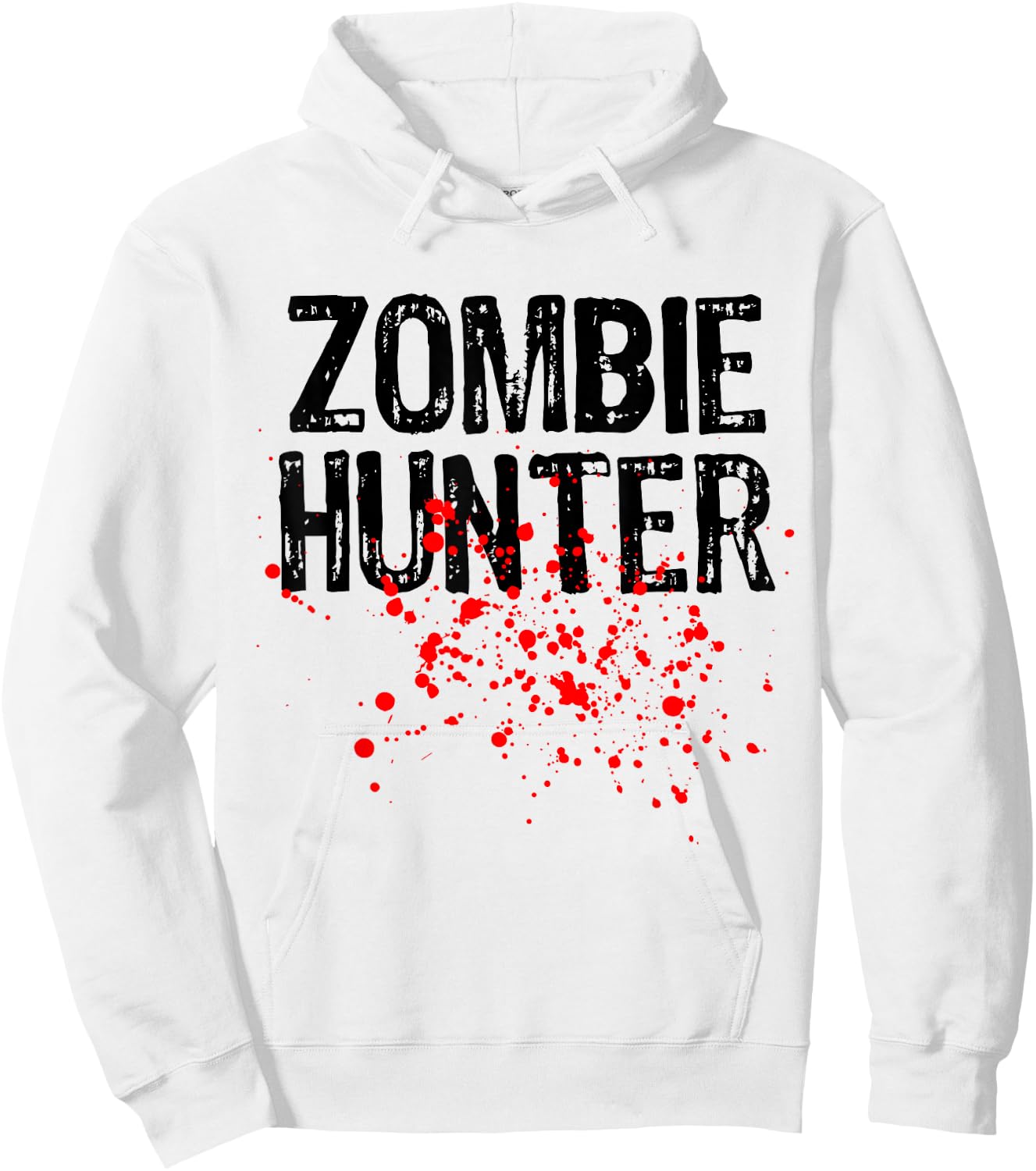 Zombie Hunter Halloween Costume Lazy Easy Hoodie - Hoodie | White