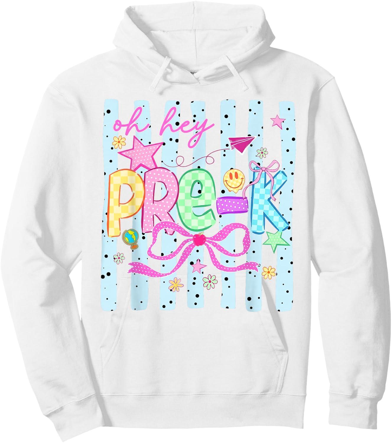Back to School Oh Hey Preschool PreK Teachers Women Kids Hoodie - Hoodie | White