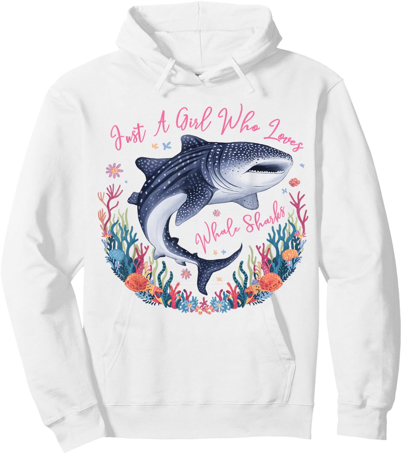 Just a Girl Who Loves Whale Sharks Cute Marine Biology Hoodie - Hoodie | White
