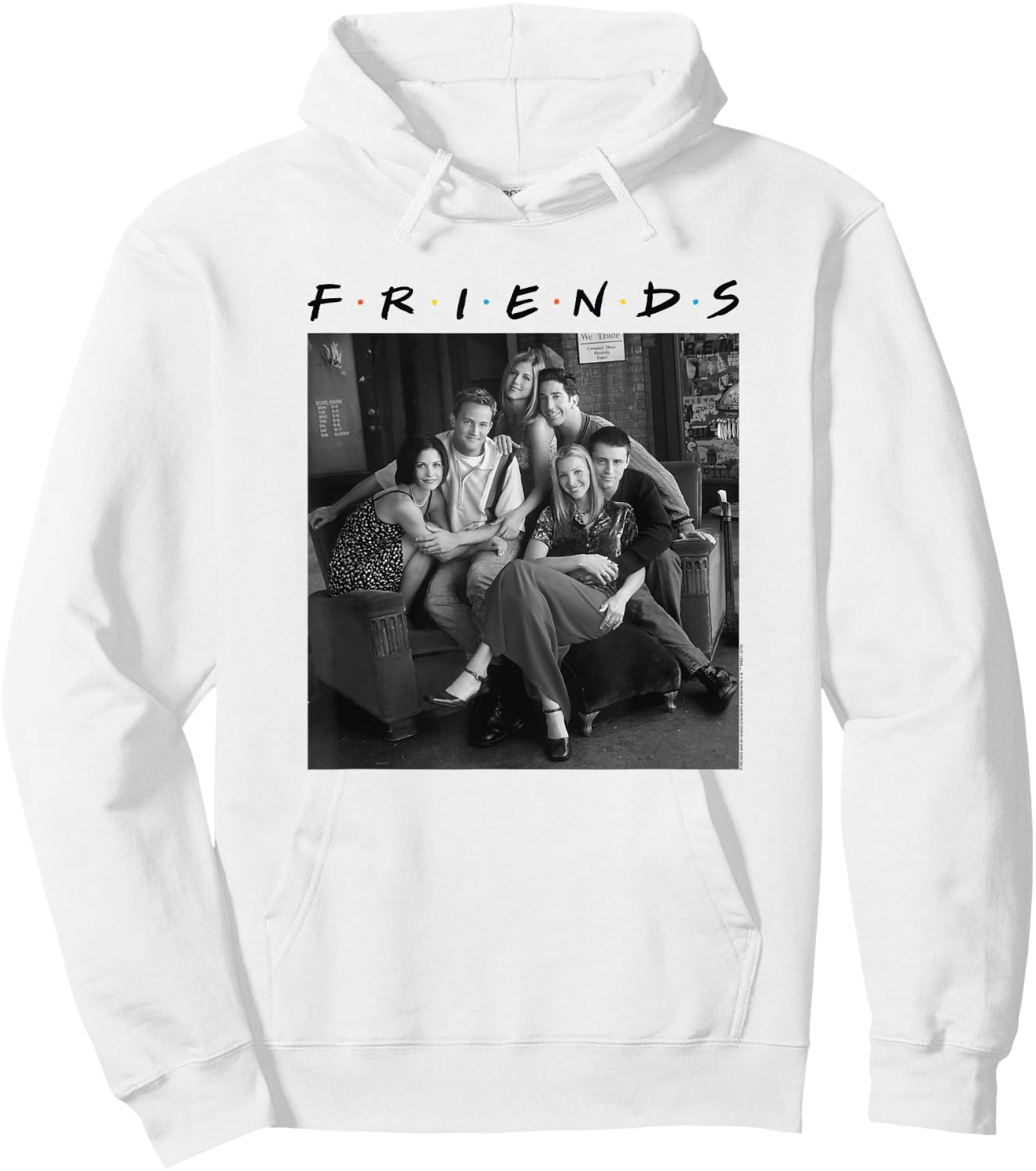 Friends Group Photo 6 BW , white, S Hoodie - Hoodie | White