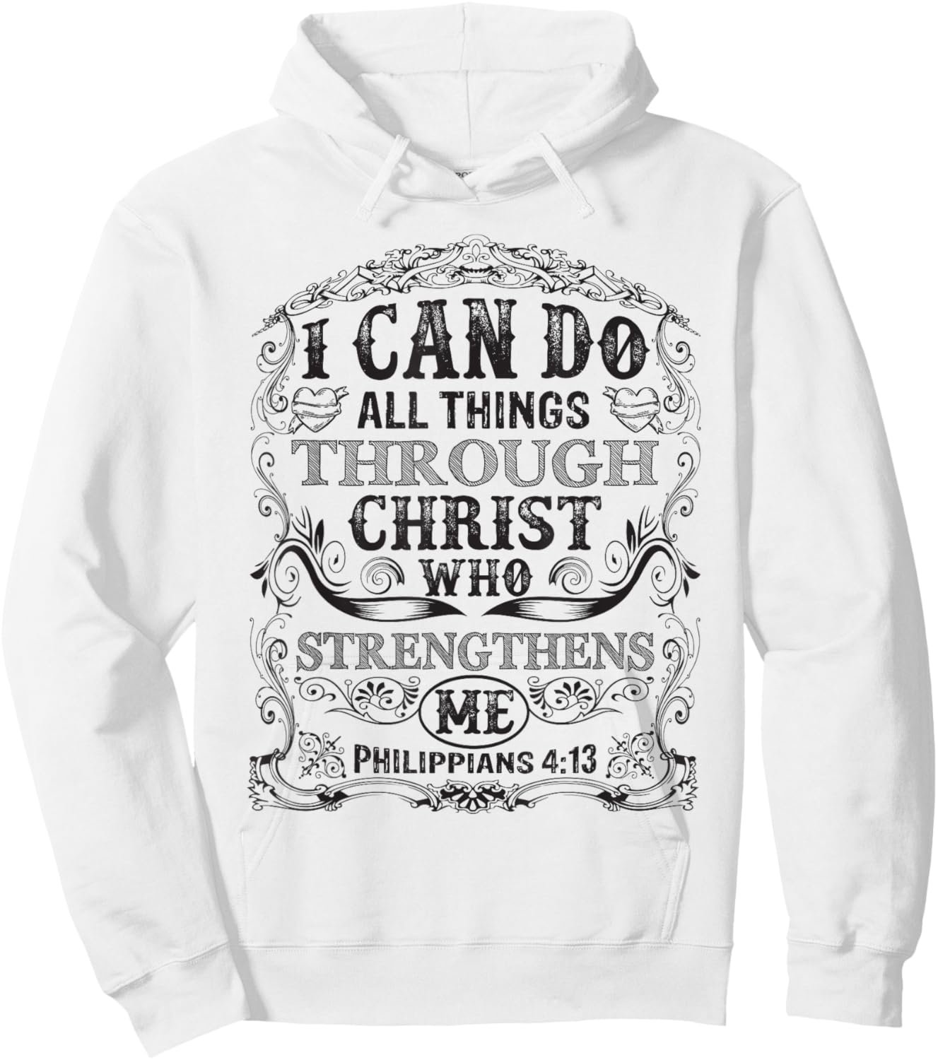Christian Scripture | Bible Verse Shirts Hoodie - Hoodie | White