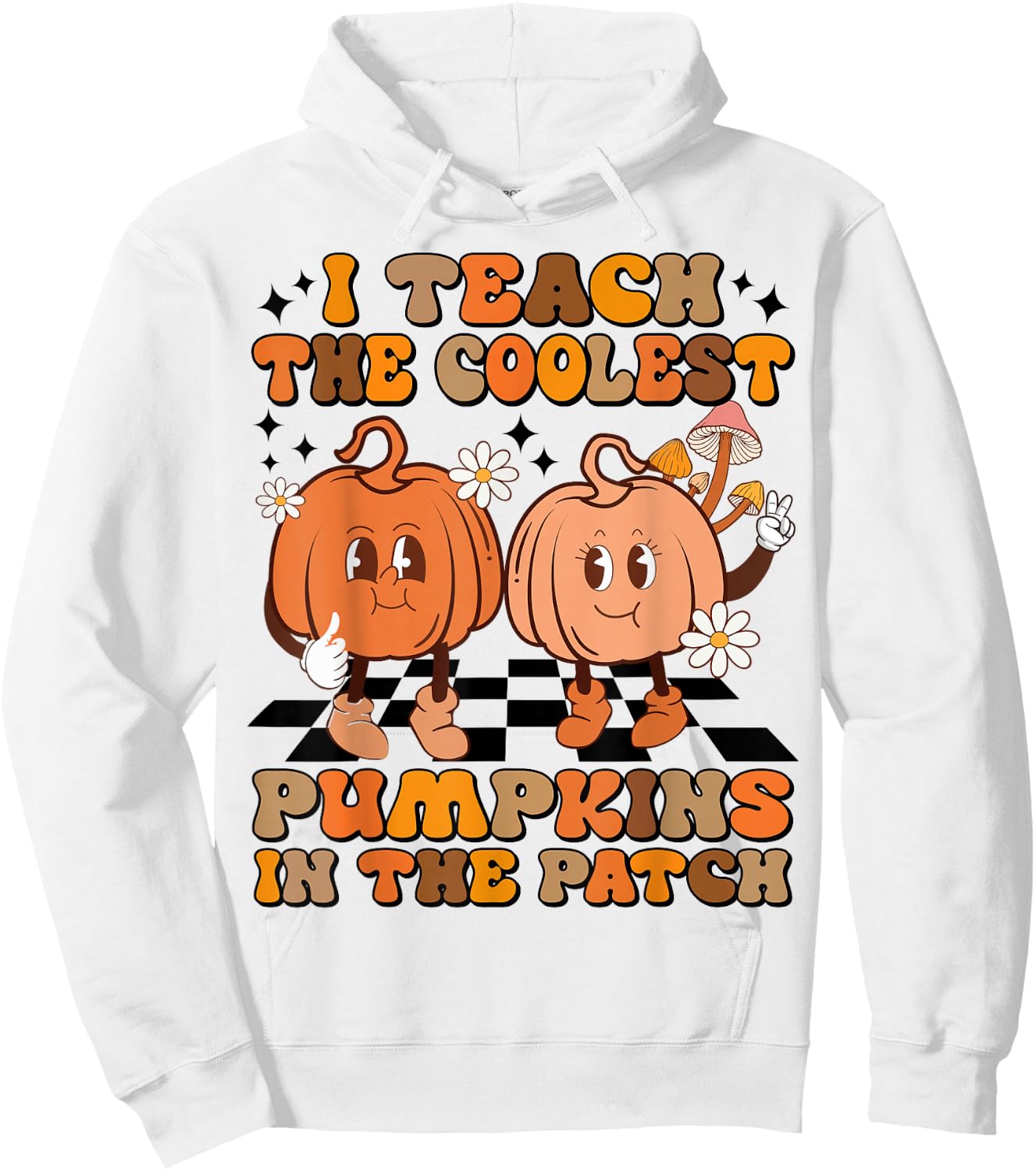 I Teach The Coolest Pumpkins In The Patch Teacher Halloween Hoodie - Hoodie | White