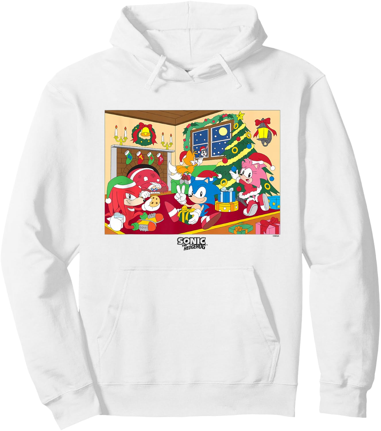 Sonic The Hedgehog Christmas Together for The Holidays Shot Hoodie - Hoodie | White