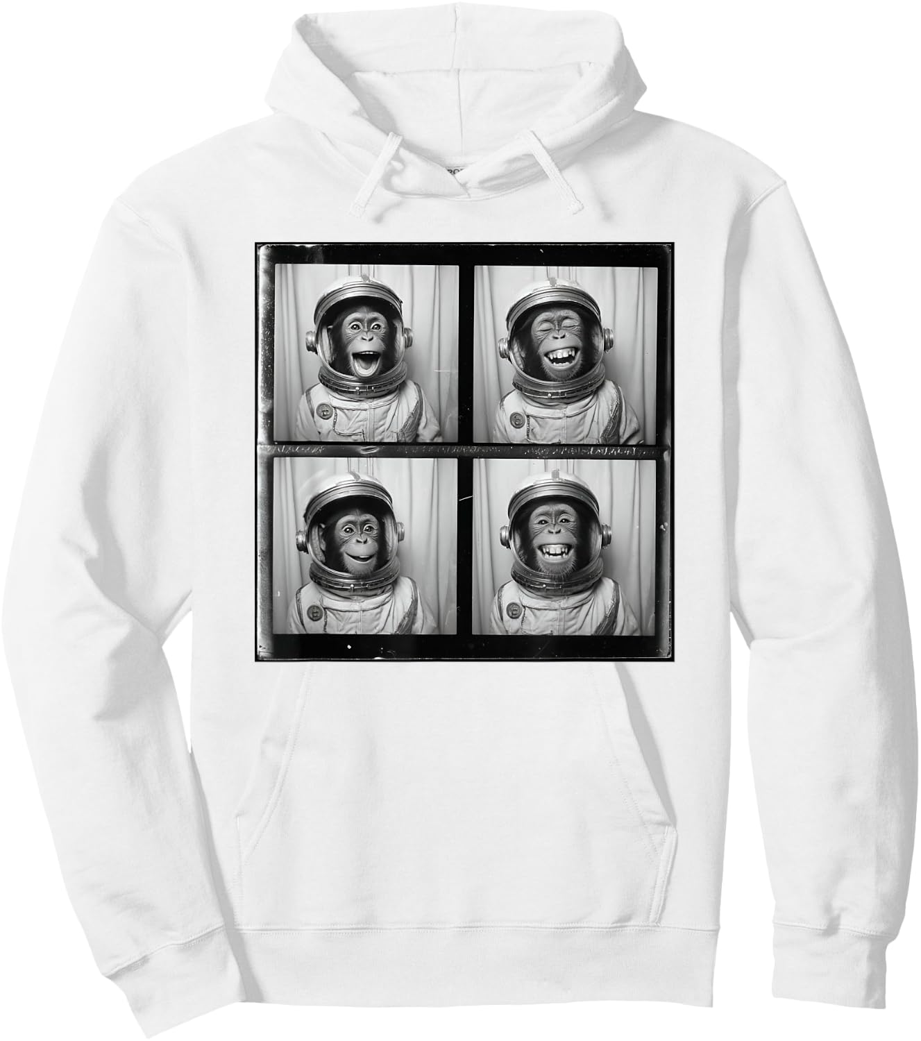 Monkey Chimp Astronaut Spacesuit Hoodie - Hoodie | White