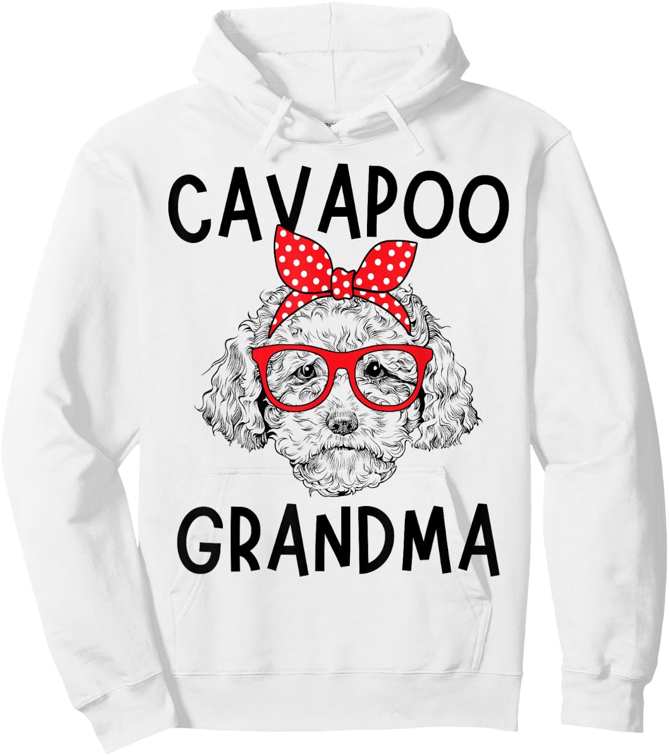 Cavapoo Grandma Cavadoodle Dog Nana Mother's Day Men Women Kids Hoodie - Hoodie | White