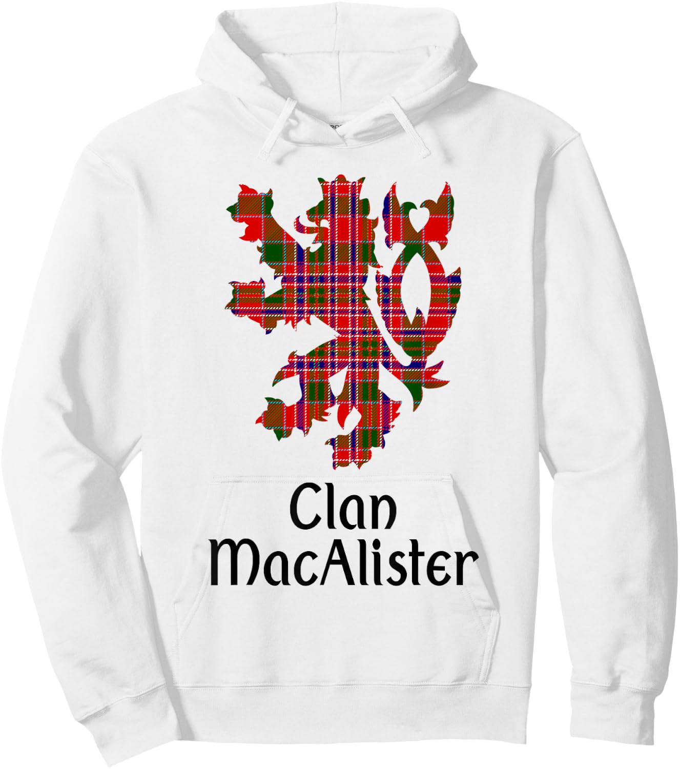 Clan MacAlister Tartan Scottish Family Name Scotland Pride Hoodie - Hoodie | White
