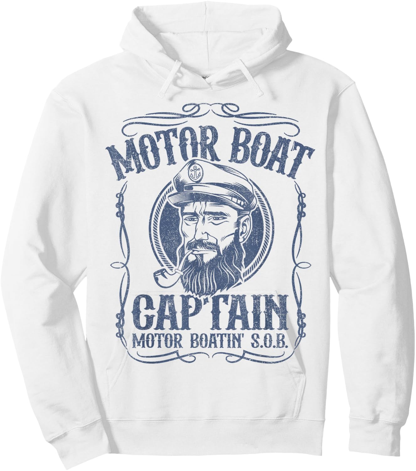 Motor Boat Captain Funny Pontoon Boating Motor Boatin Lake Hoodie - Hoodie | White