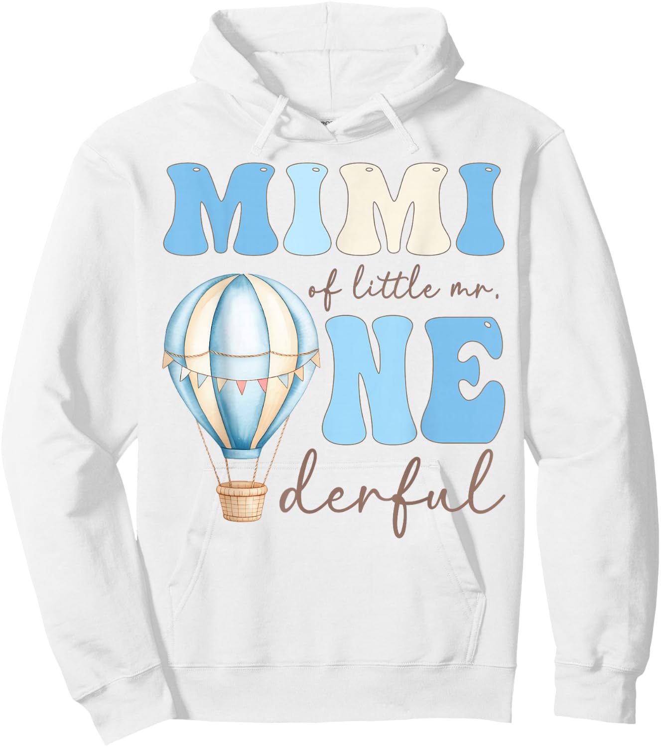 Mimi of Little Mr. Onederful 1st Birthday Boy Air Balloon Hoodie - Hoodie | White