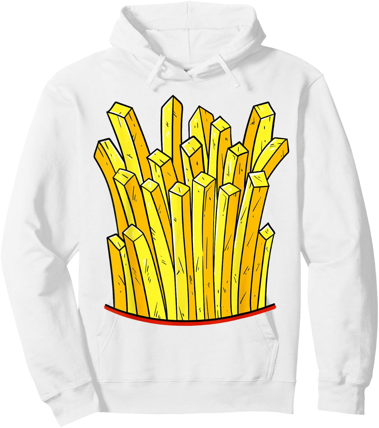 French Fries Costume Funny Fast Food French Fries , red Hoodie - Hoodie | White