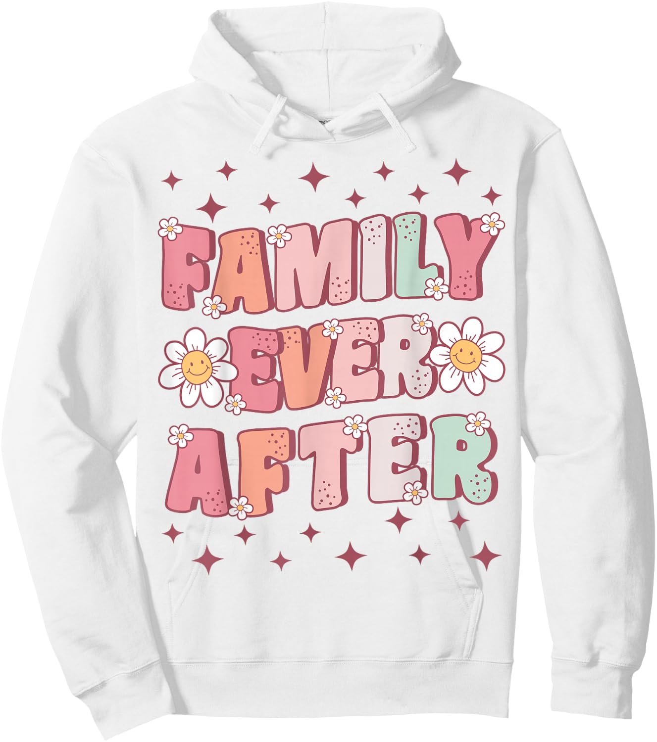 Family Ever After Cute Groovy Adoption Day for Adopted Kids Hoodie - Hoodie | White