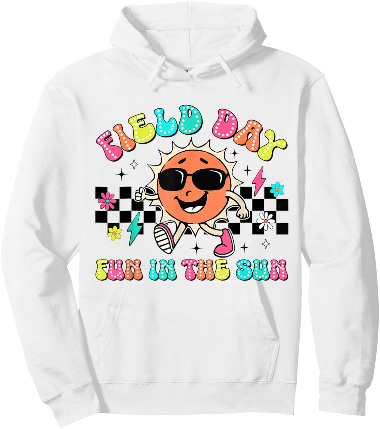 Field Day Fun In The Sun Groovy Teacher Students Field Day Hoodie - Hoodie | White