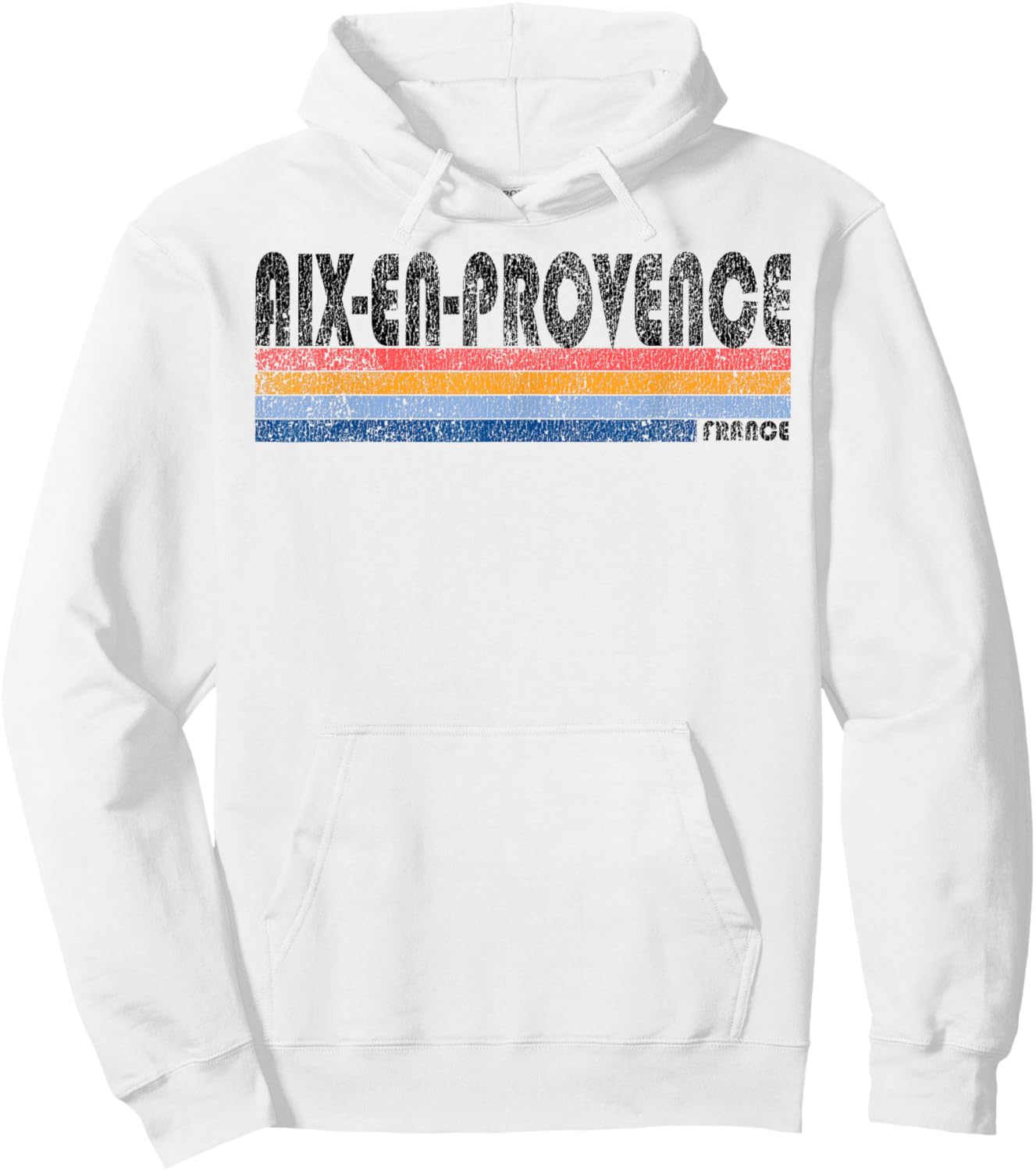 Vintage 1980s Style Aix-en-Provence France Hoodie - Hoodie | White