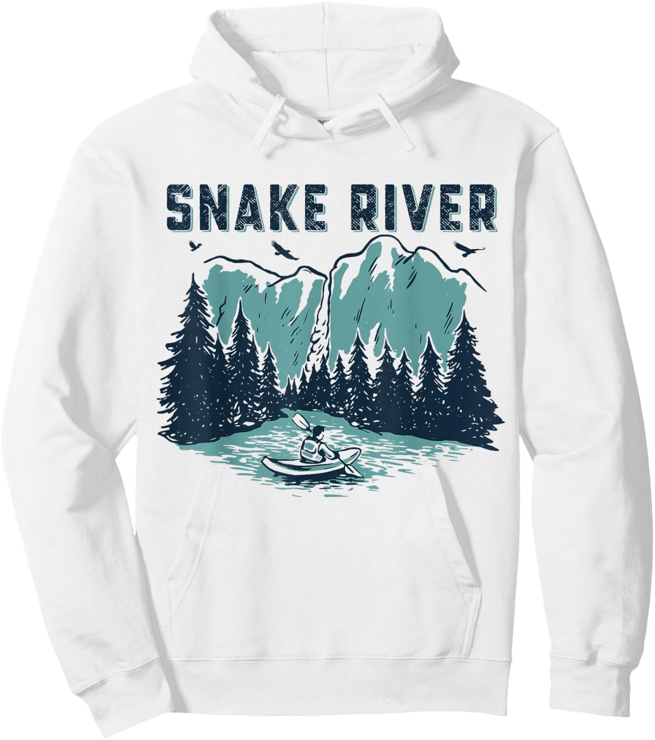 Snake River Kayaking, Snake River Hoodie - Hoodie | White
