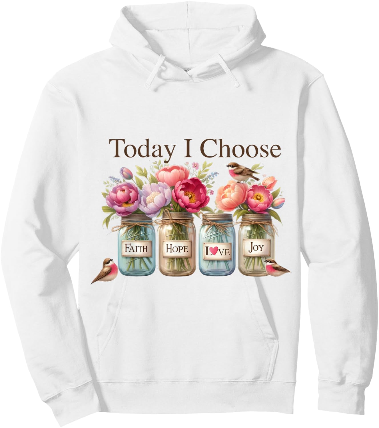 Christian Faith Hope Love Wildflowers Glasses , White Hoodie - Hoodie | White
