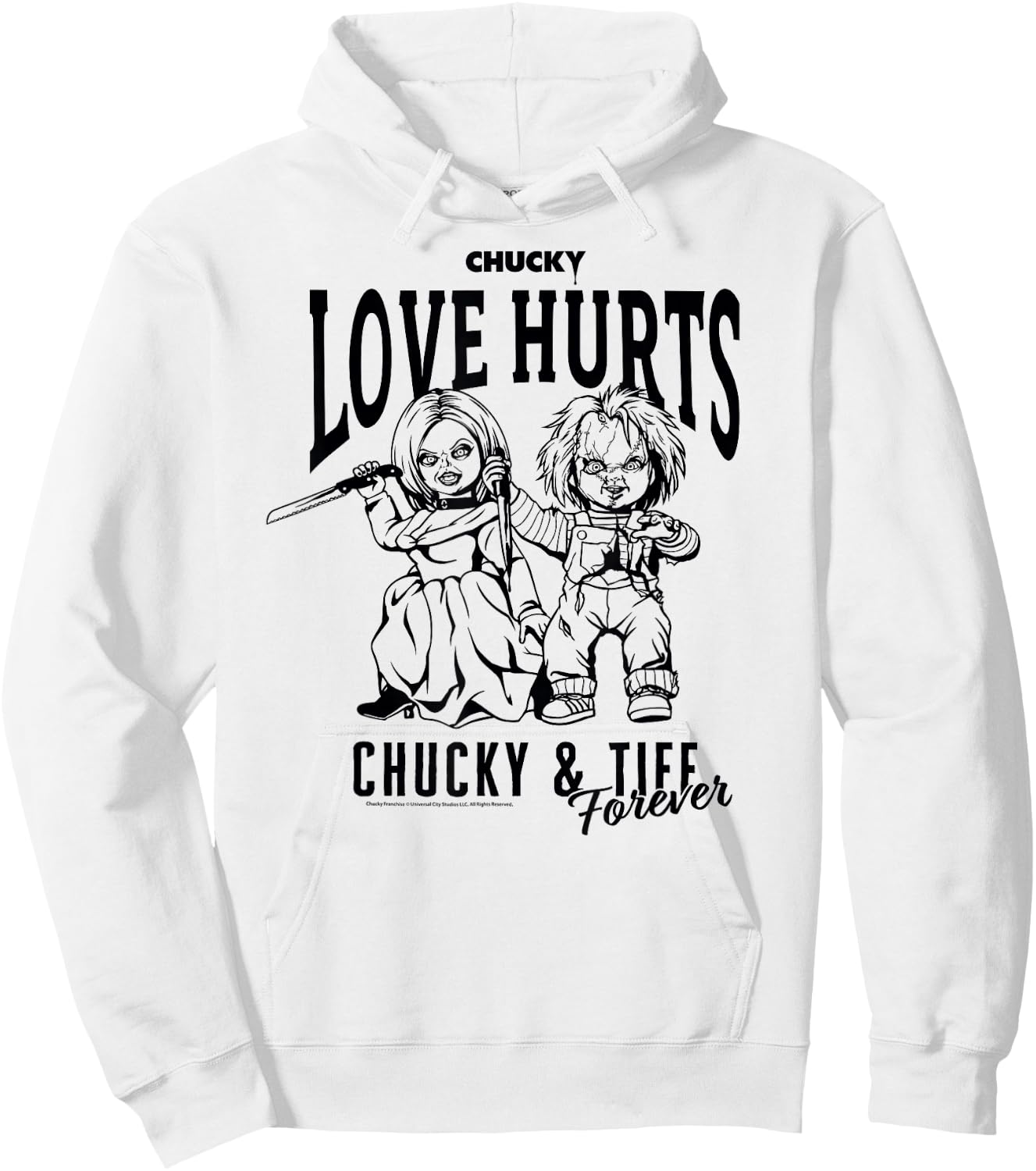 Chucky & Tiff Forever Love Hurts Hoodie - Hoodie | White