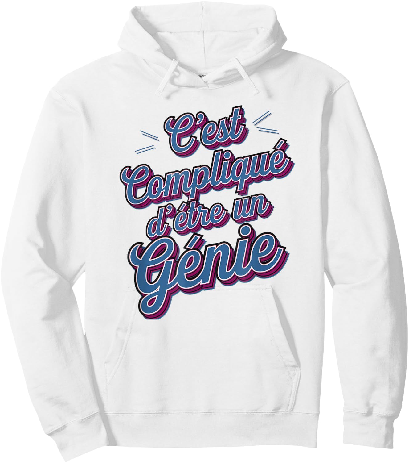 It's Complicated to Be a Genius Gift Humor , white, S Hoodie - Hoodie | White